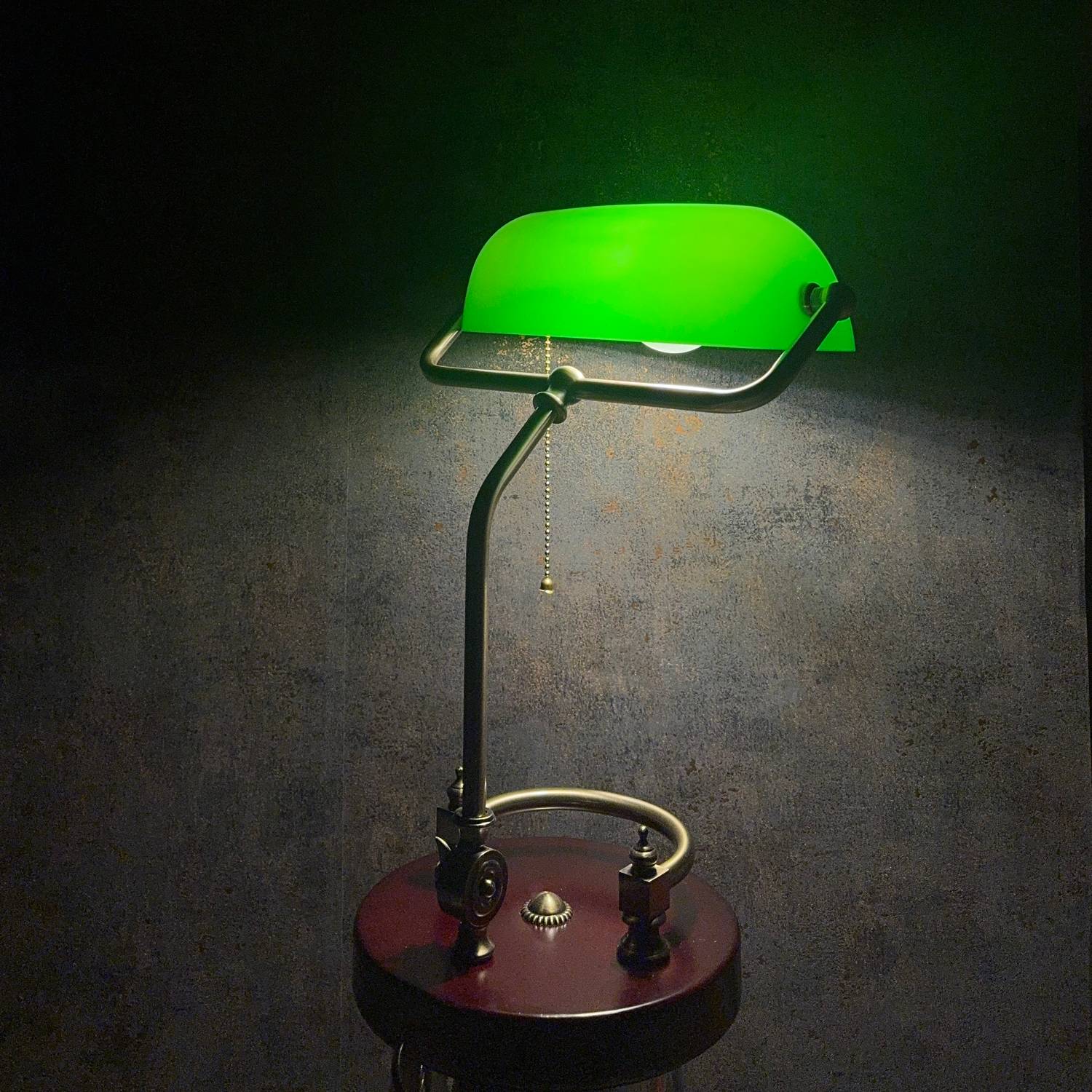 Bordslampa Banklampa 40x25cm Ställbar träfot