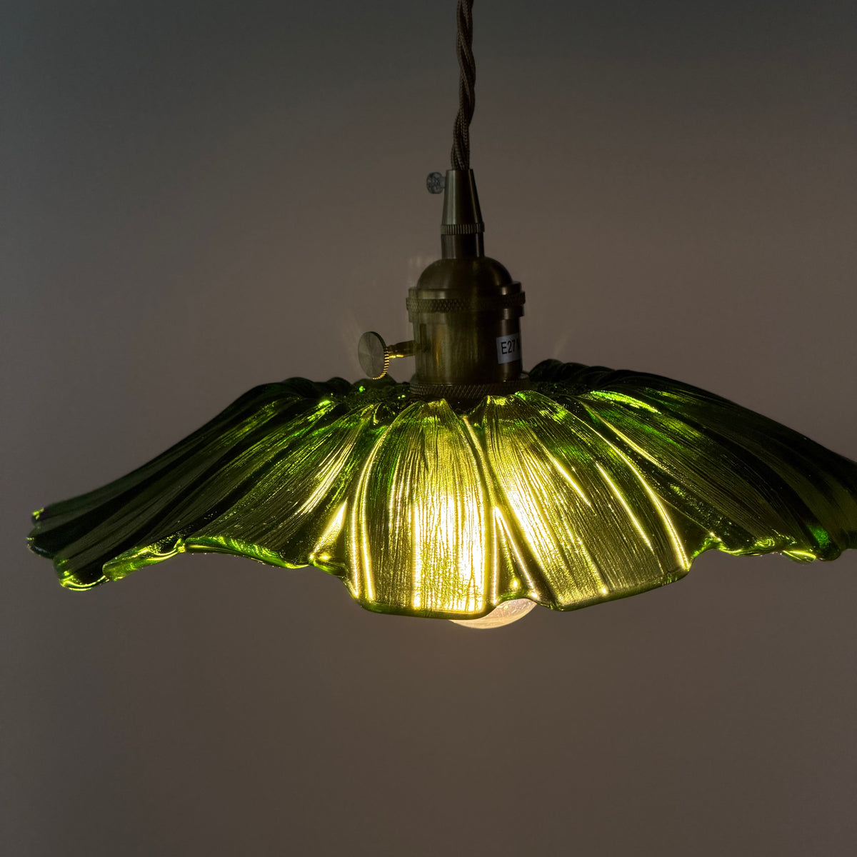 LOTUS 26 Pendellampa Grön – Taklampa i glas