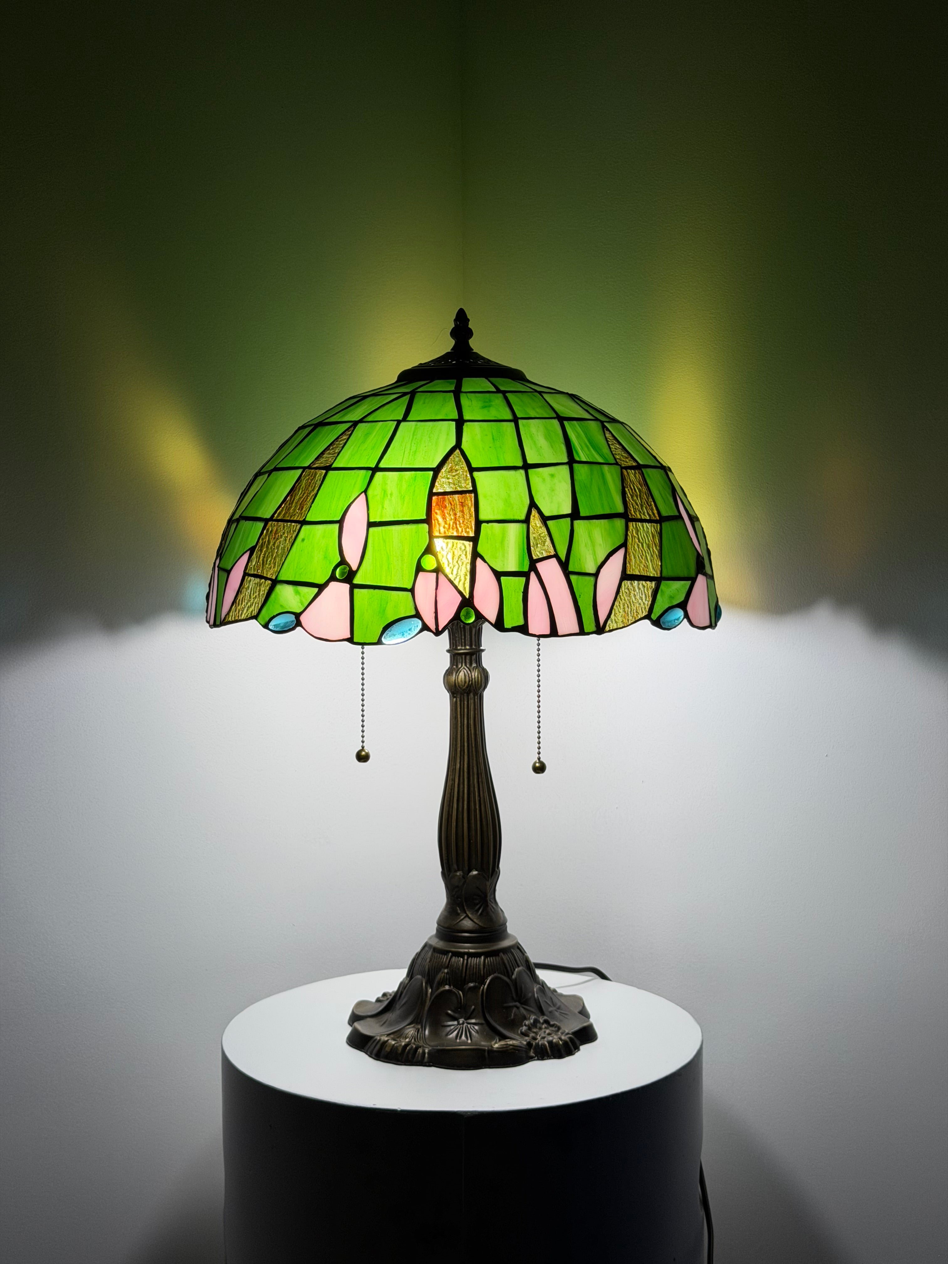 Bordslampa – Geometric Green Glow 40Ø