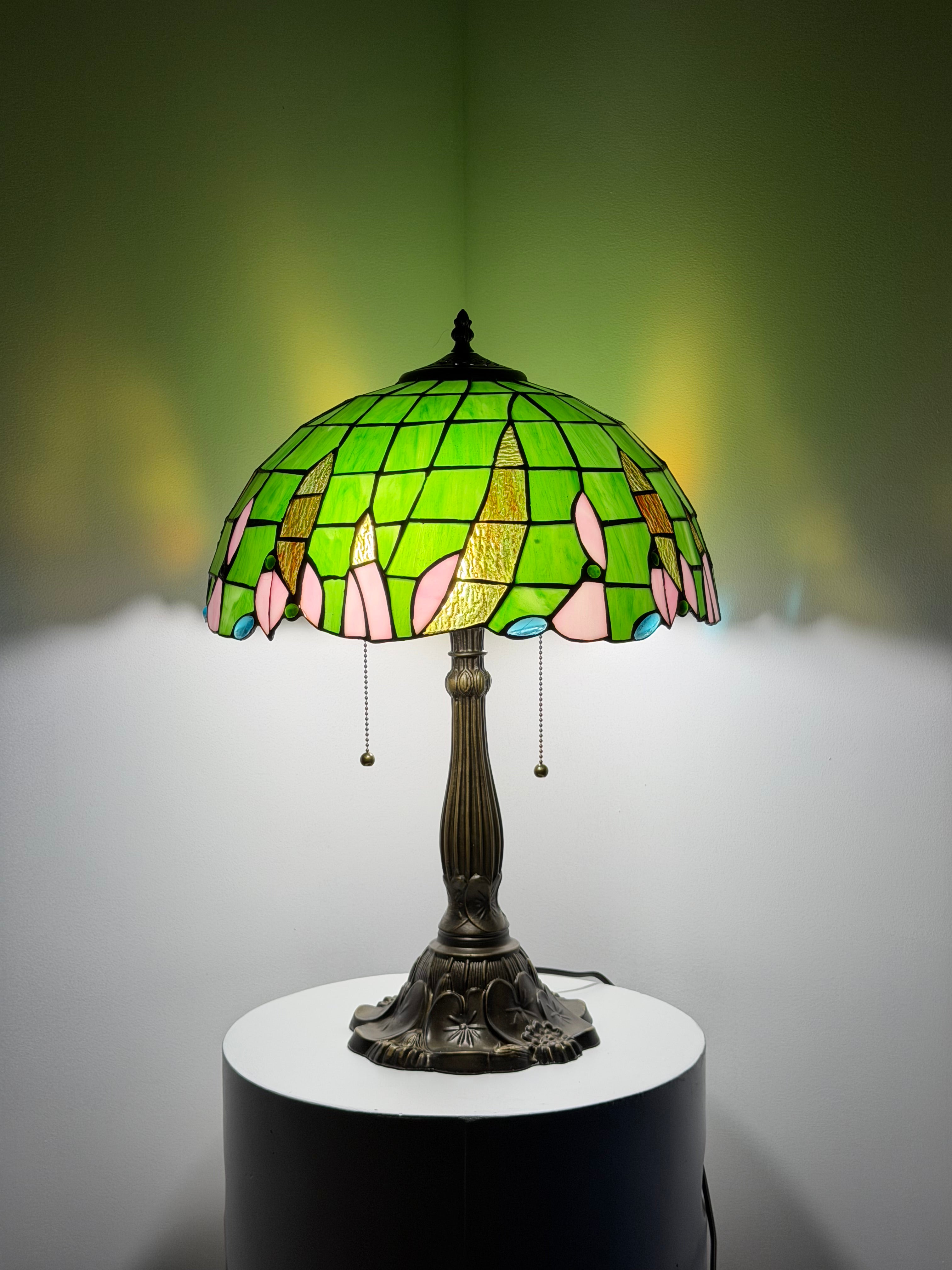 Bordslampa – Geometric Green Glow 40Ø