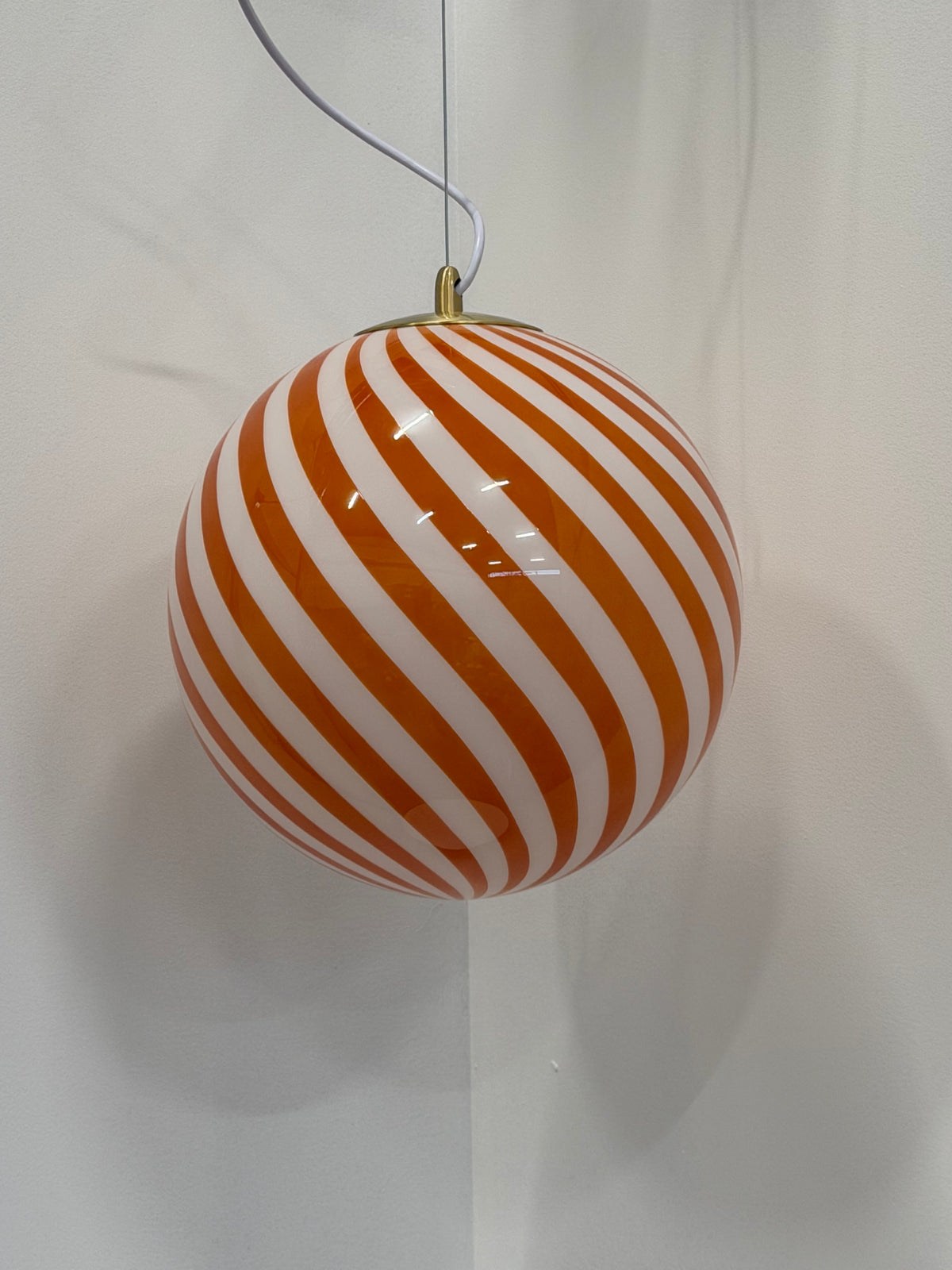 TAKLAMPA MURANO SPIRAL ORANGE