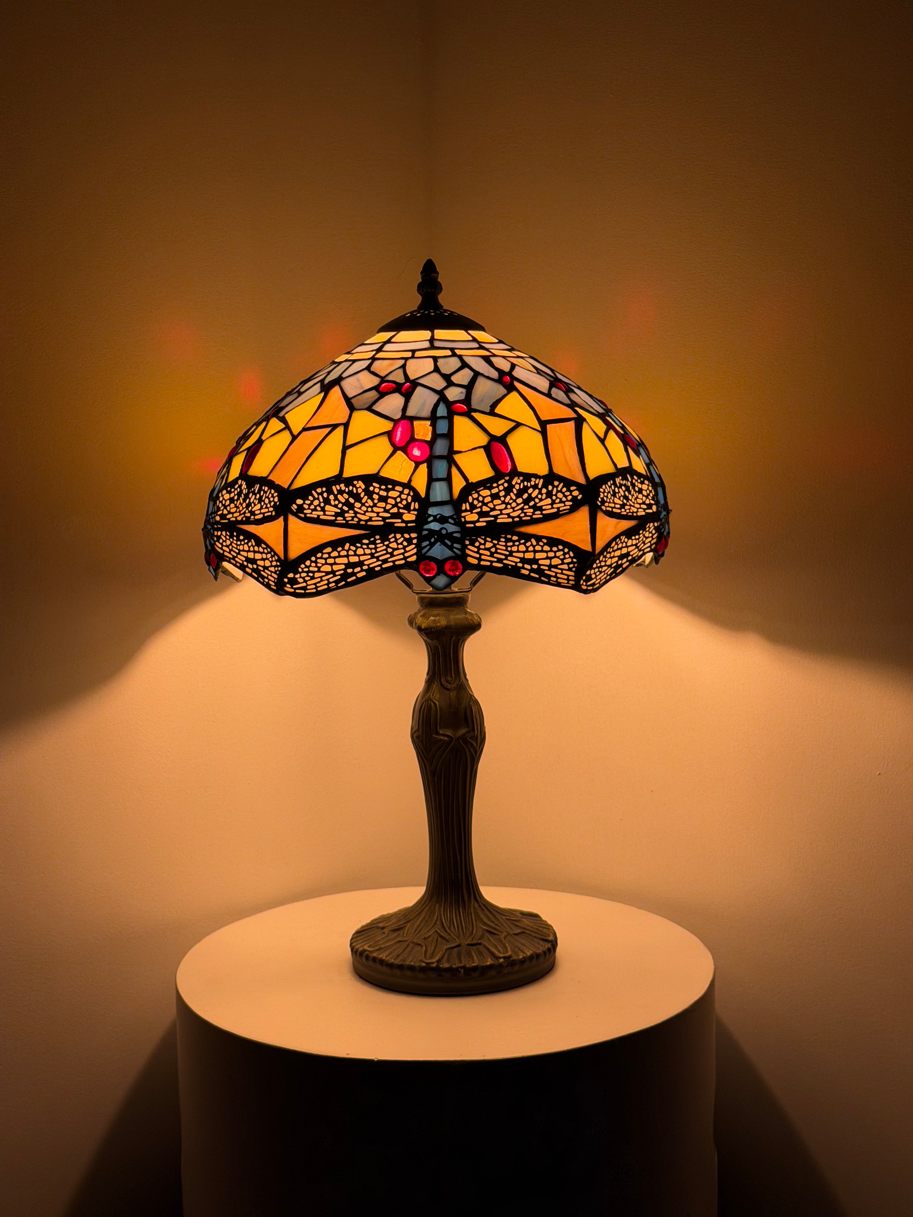 Bordslampa – Dragonfly Orange Charm 30Ø