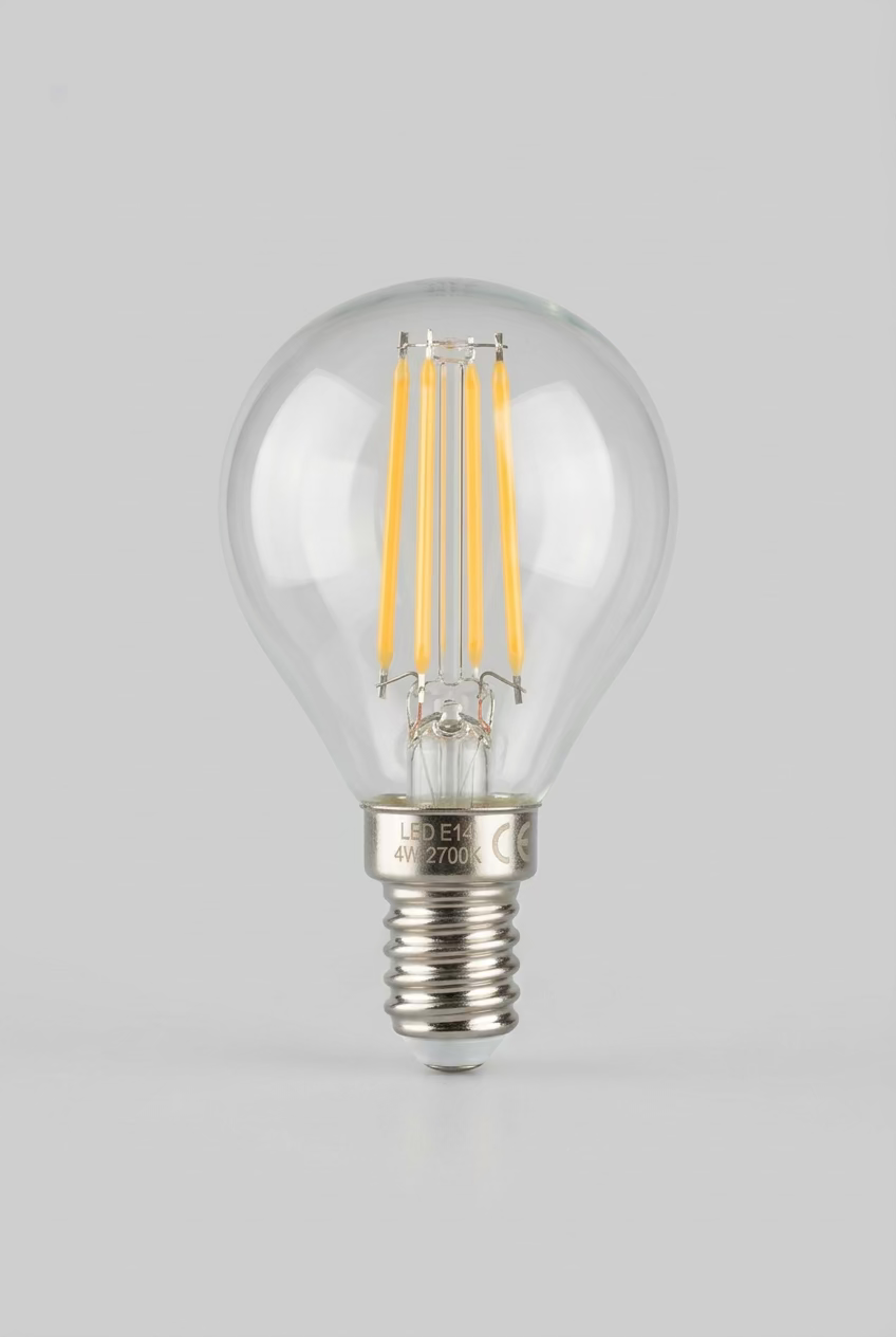 LED-lampa E14 G45 – 4 W 2700 K Dimbar