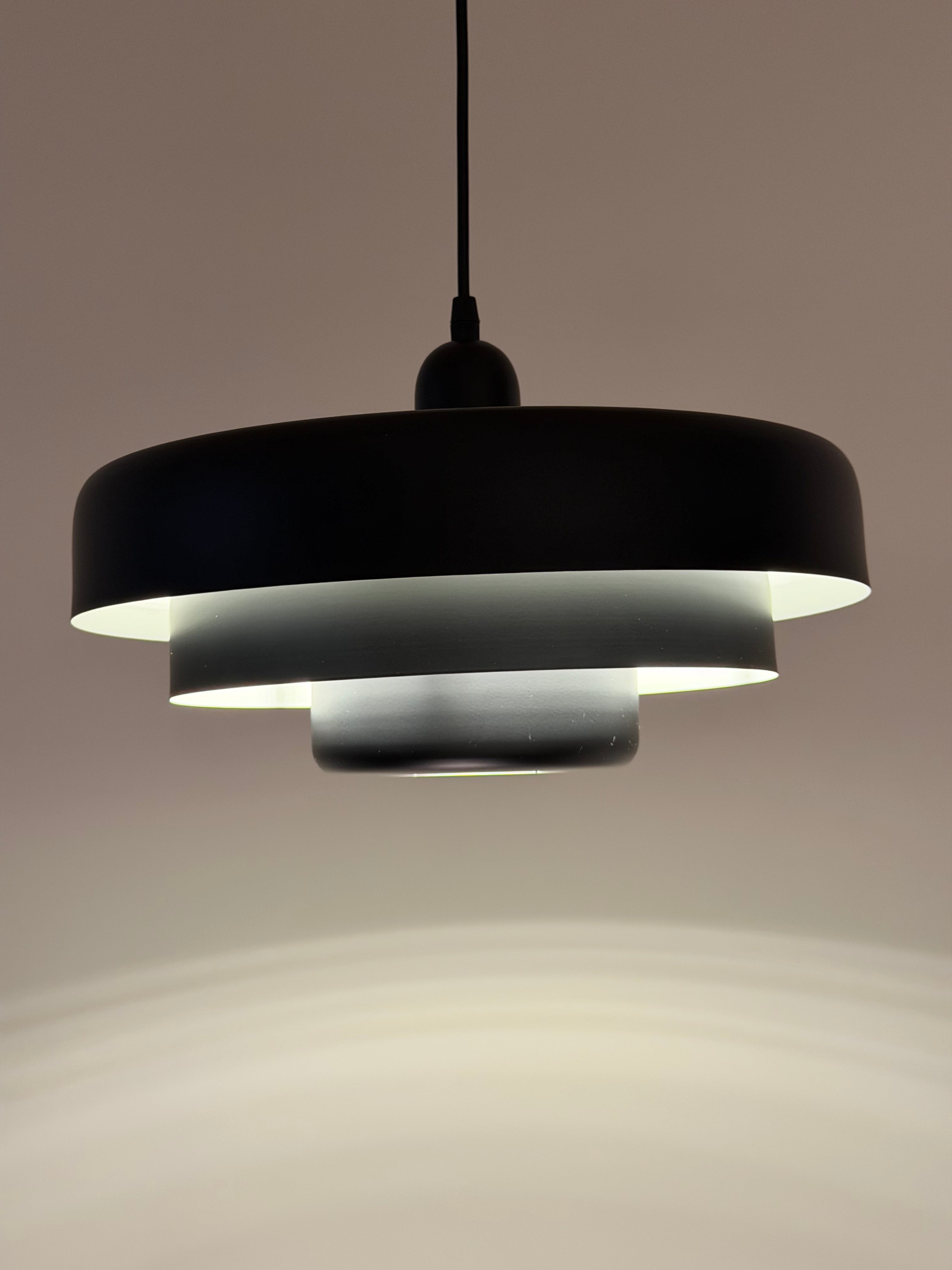 Taklampa Mid-Century Svart