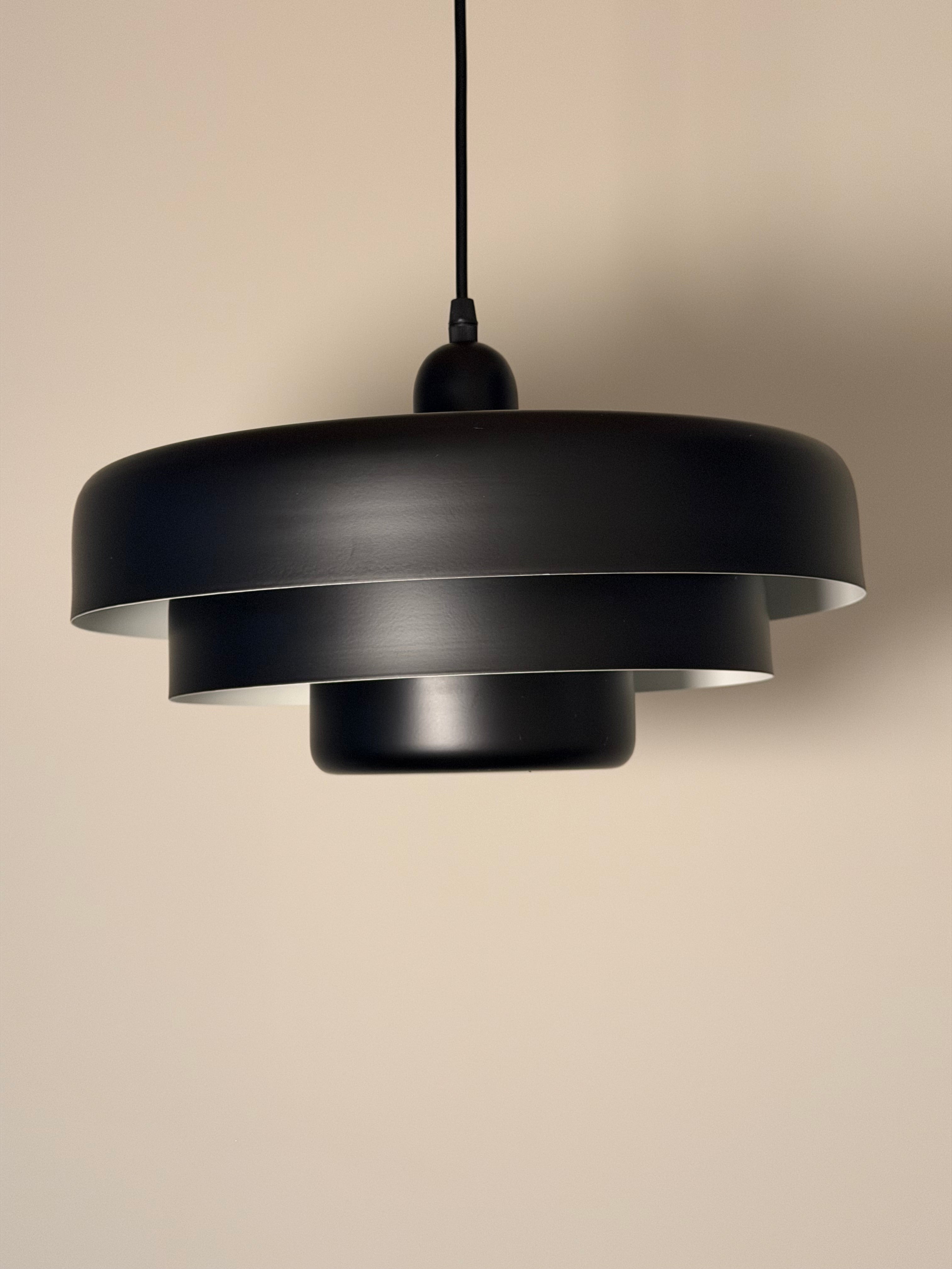 Taklampa Mid-Century Svart