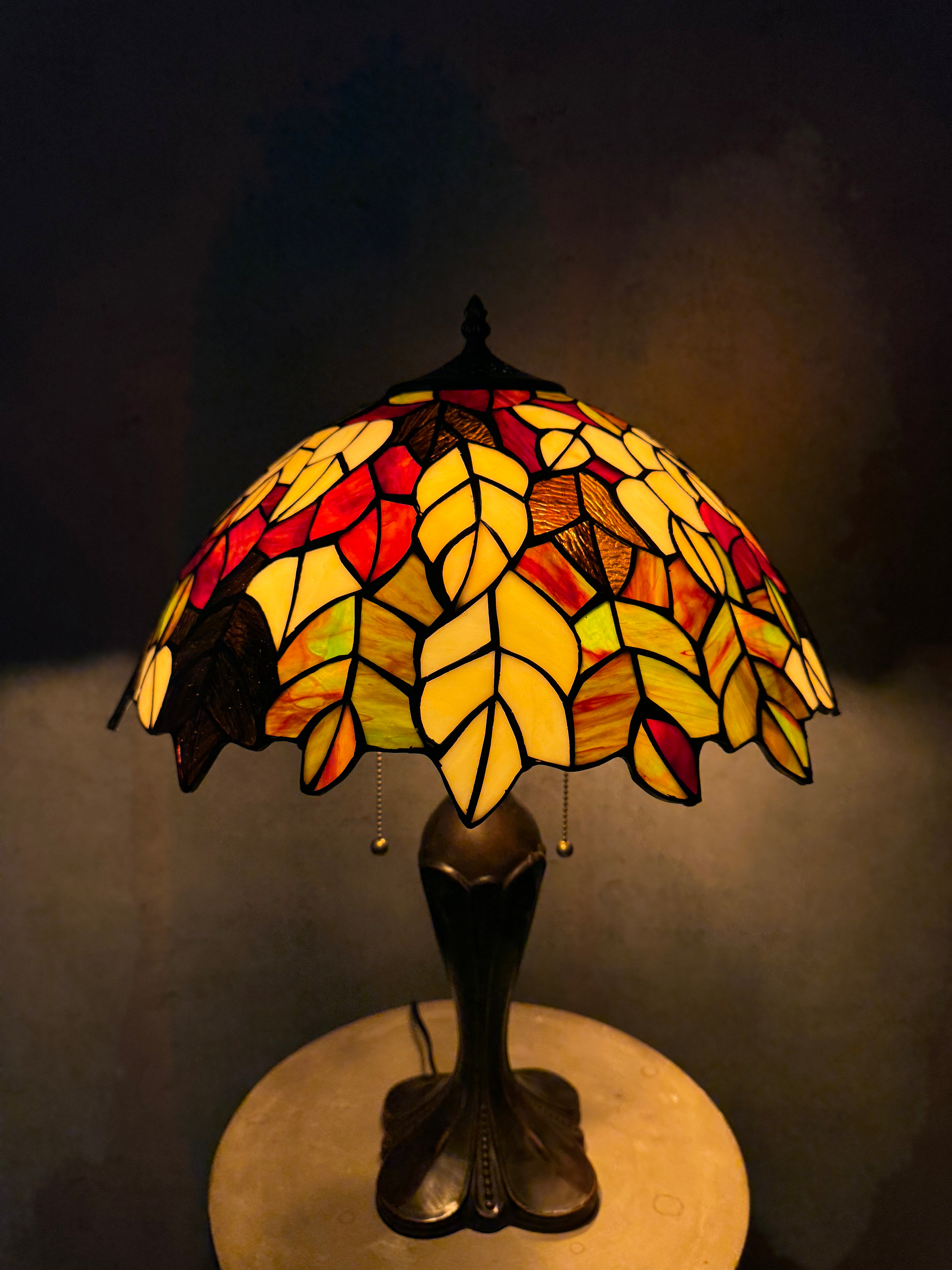 Tiffany Bruna Blad 40cm