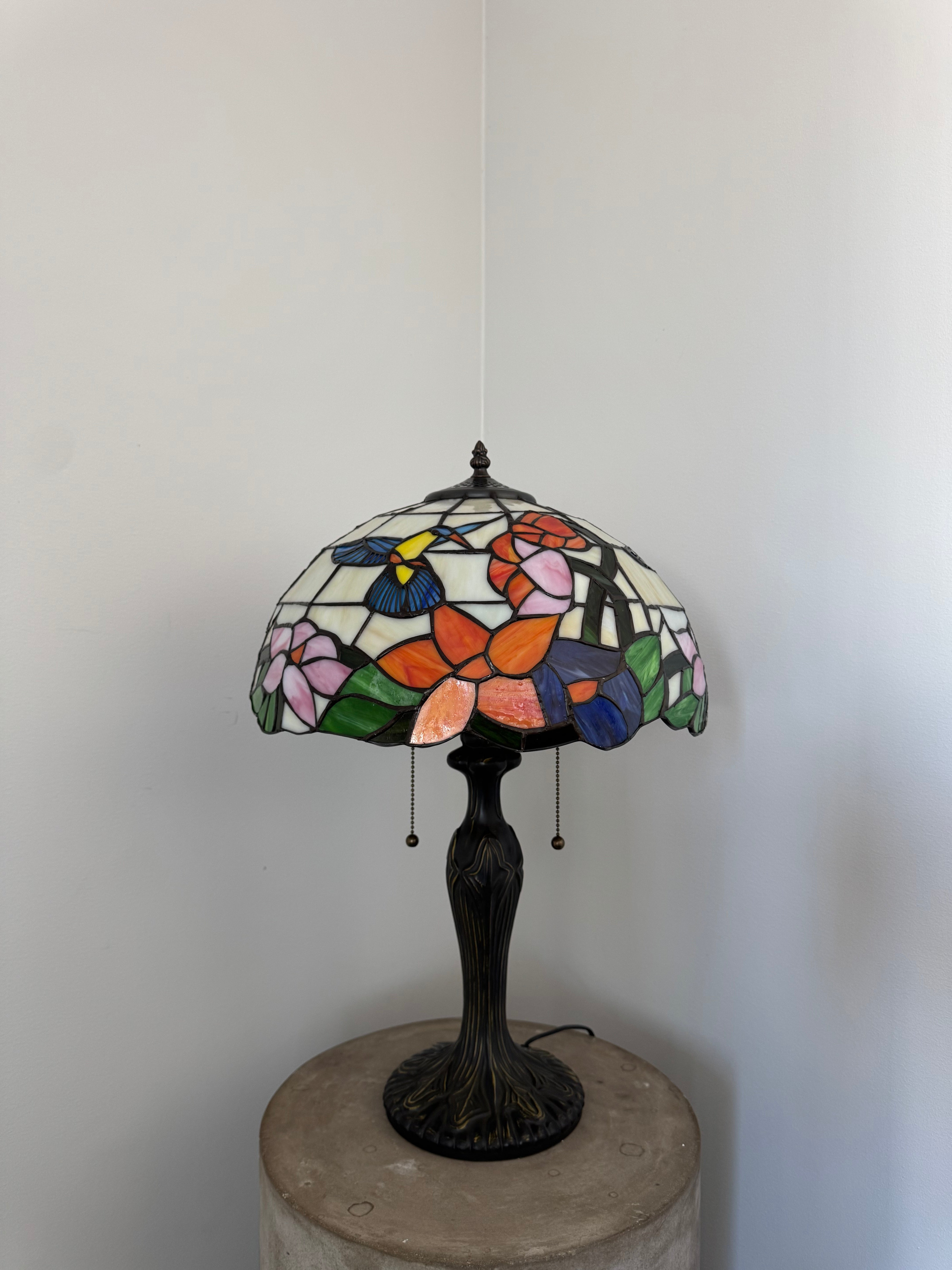 Tiffany Bordslampa Birds Hummingbird 40Ø