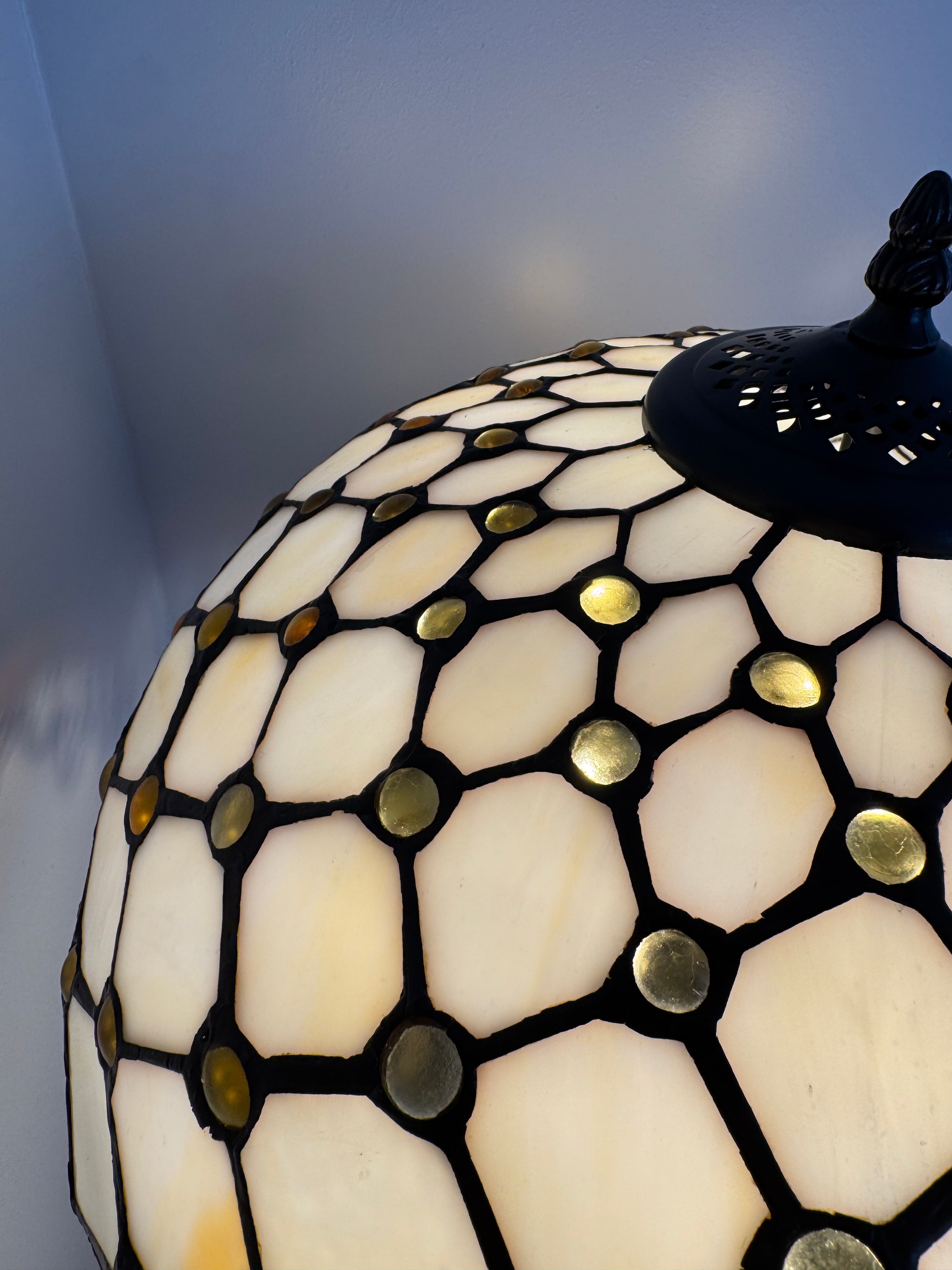 Tiffany Bordslampa Geometric White Glow 40Ø