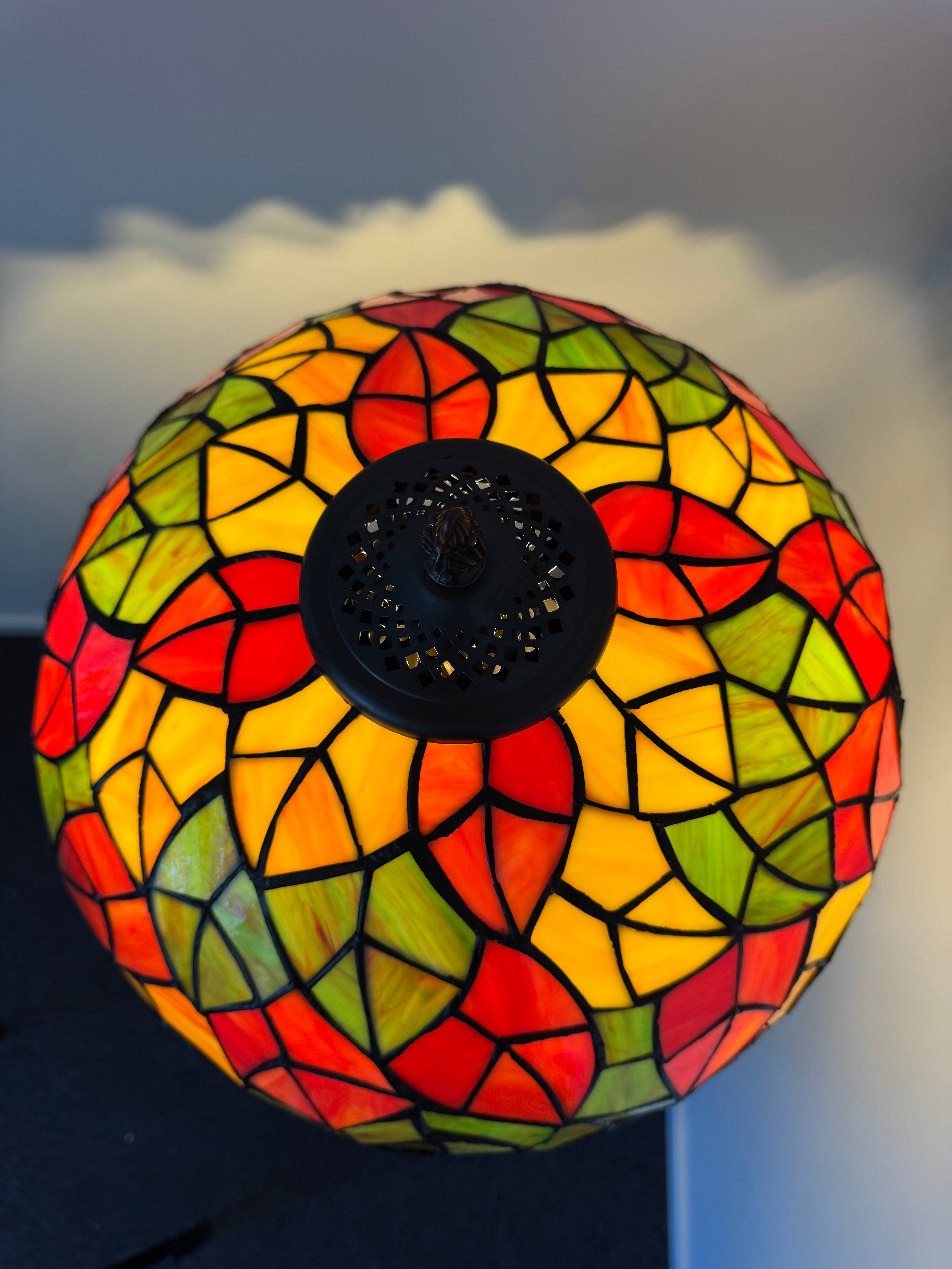 Tiffany Bordslampa Leaves Autumn Glow 40Ø