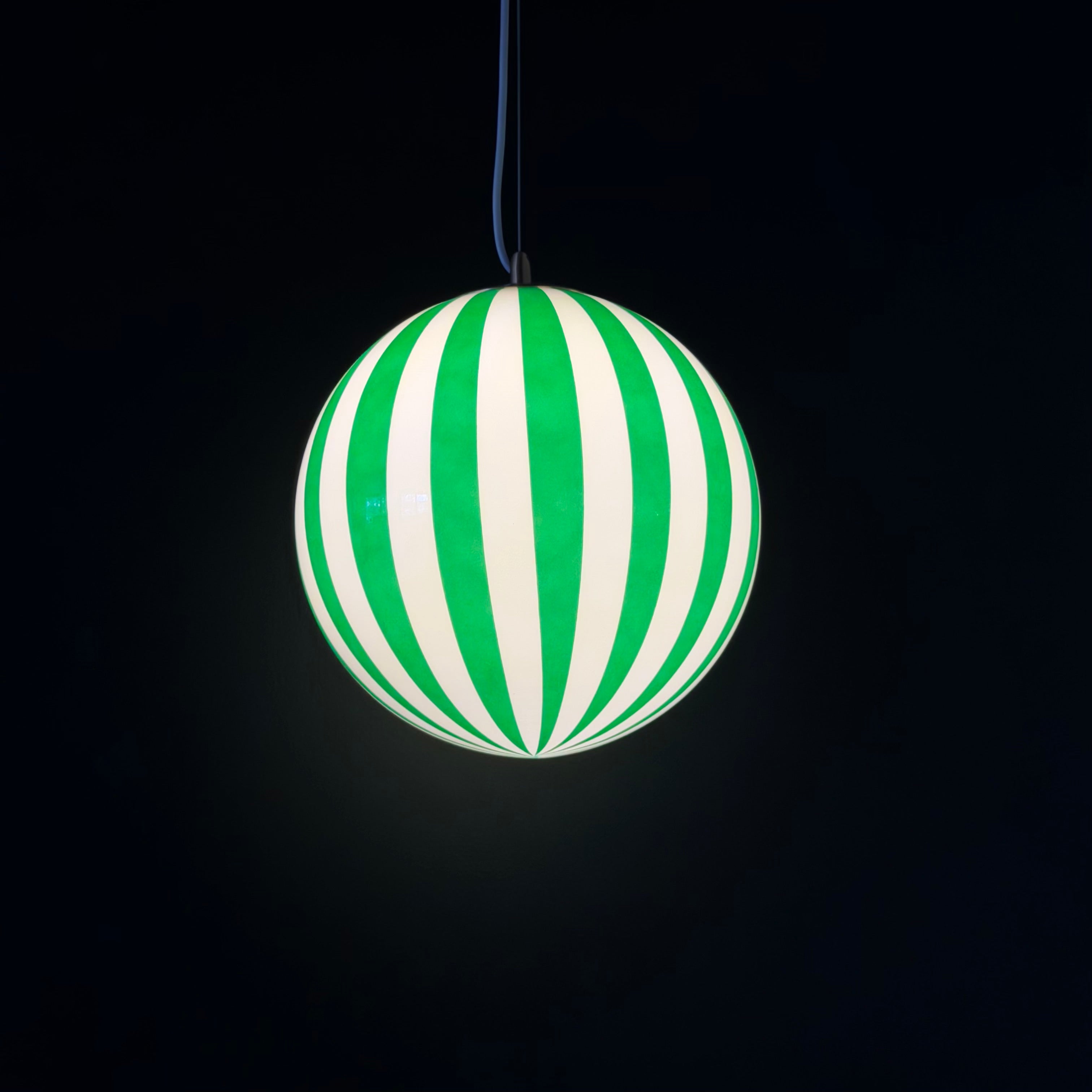 MURANO pendellampa Grön – Italienskt glas & mässing