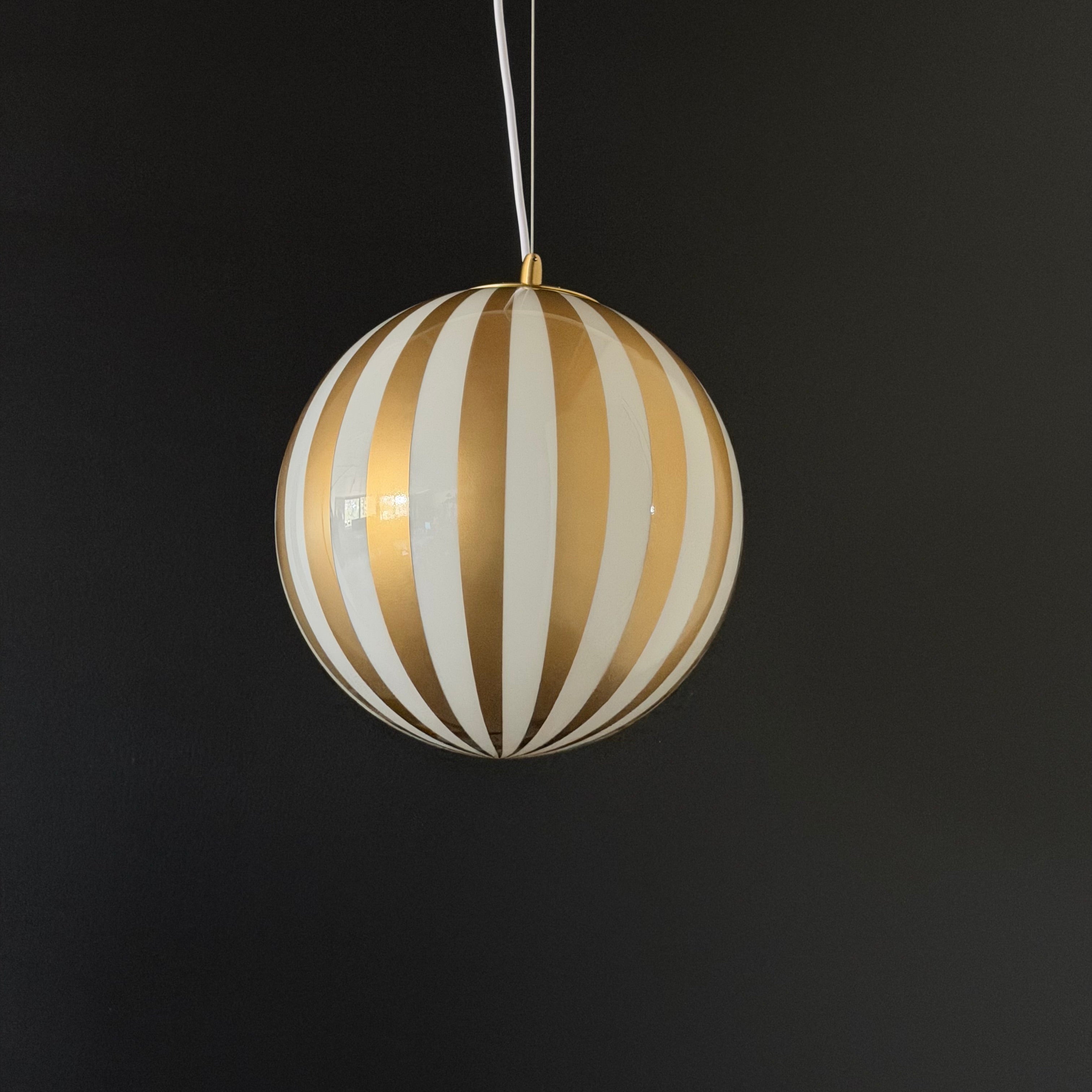 MURANO pendellampa Champagne – Italienskt glas & mässing