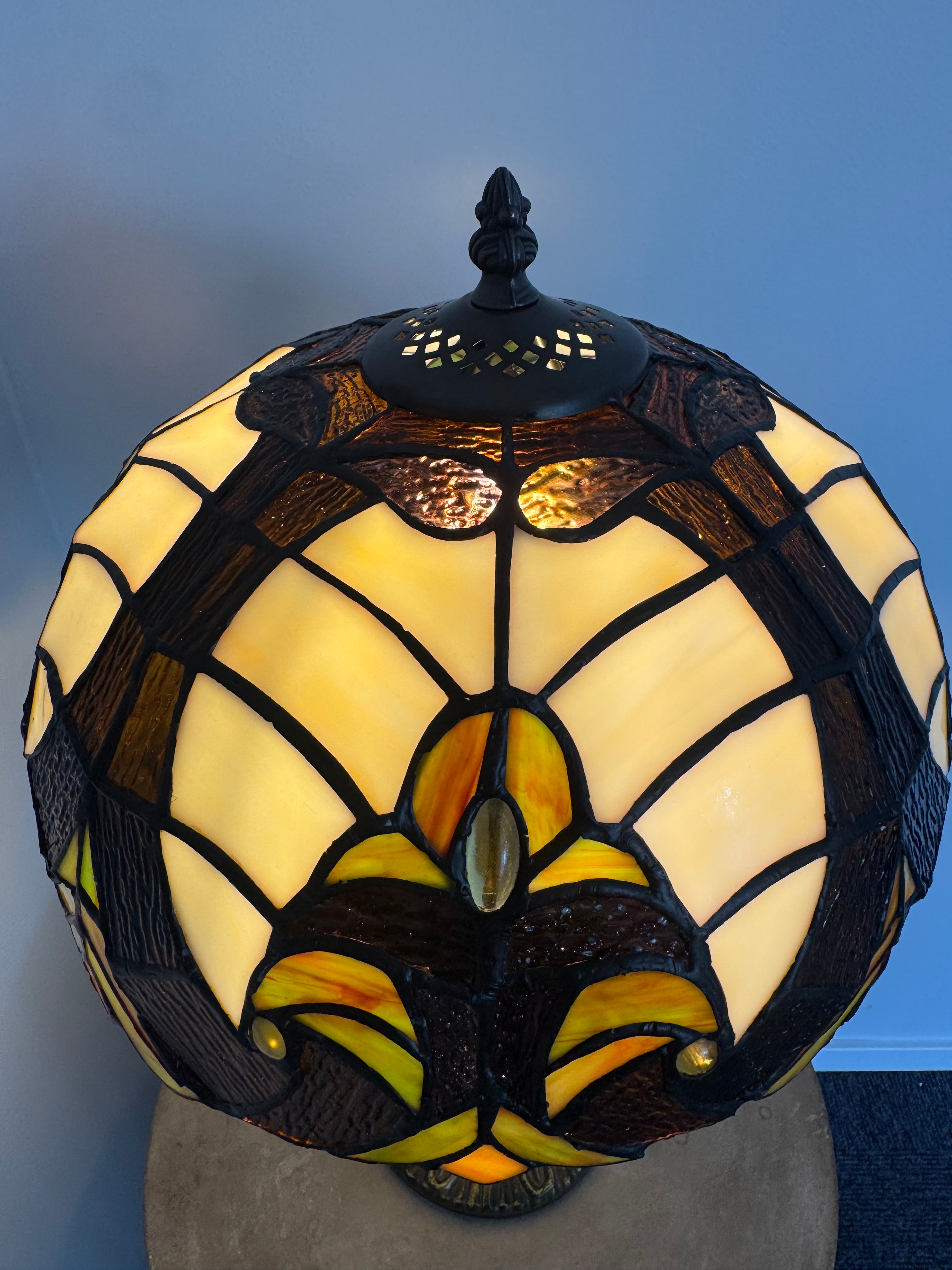 Tiffany Bordslampa Geometric Castle Barrock 30Ø