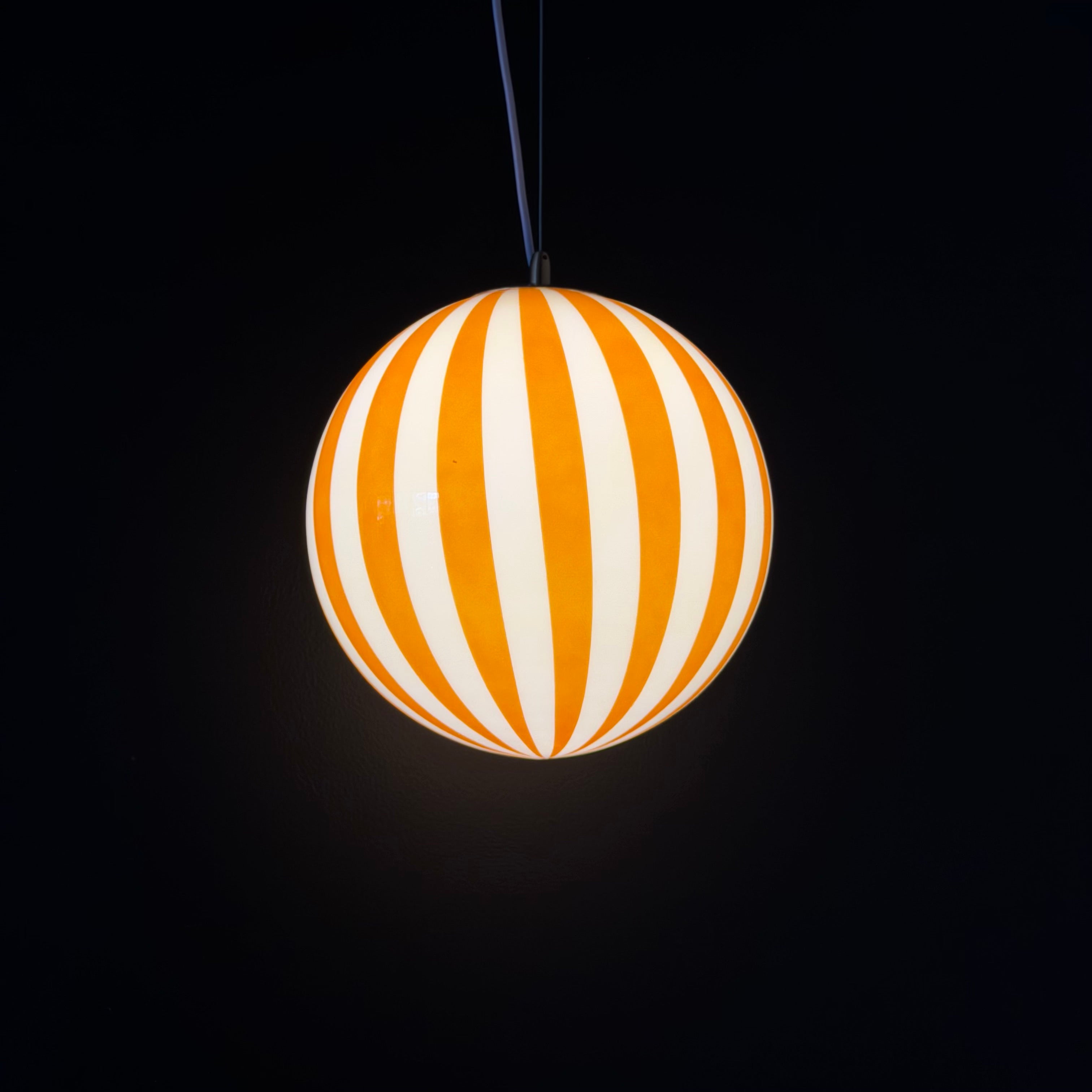 MURANO pendellampa Orange – Italienskt glas & mässing