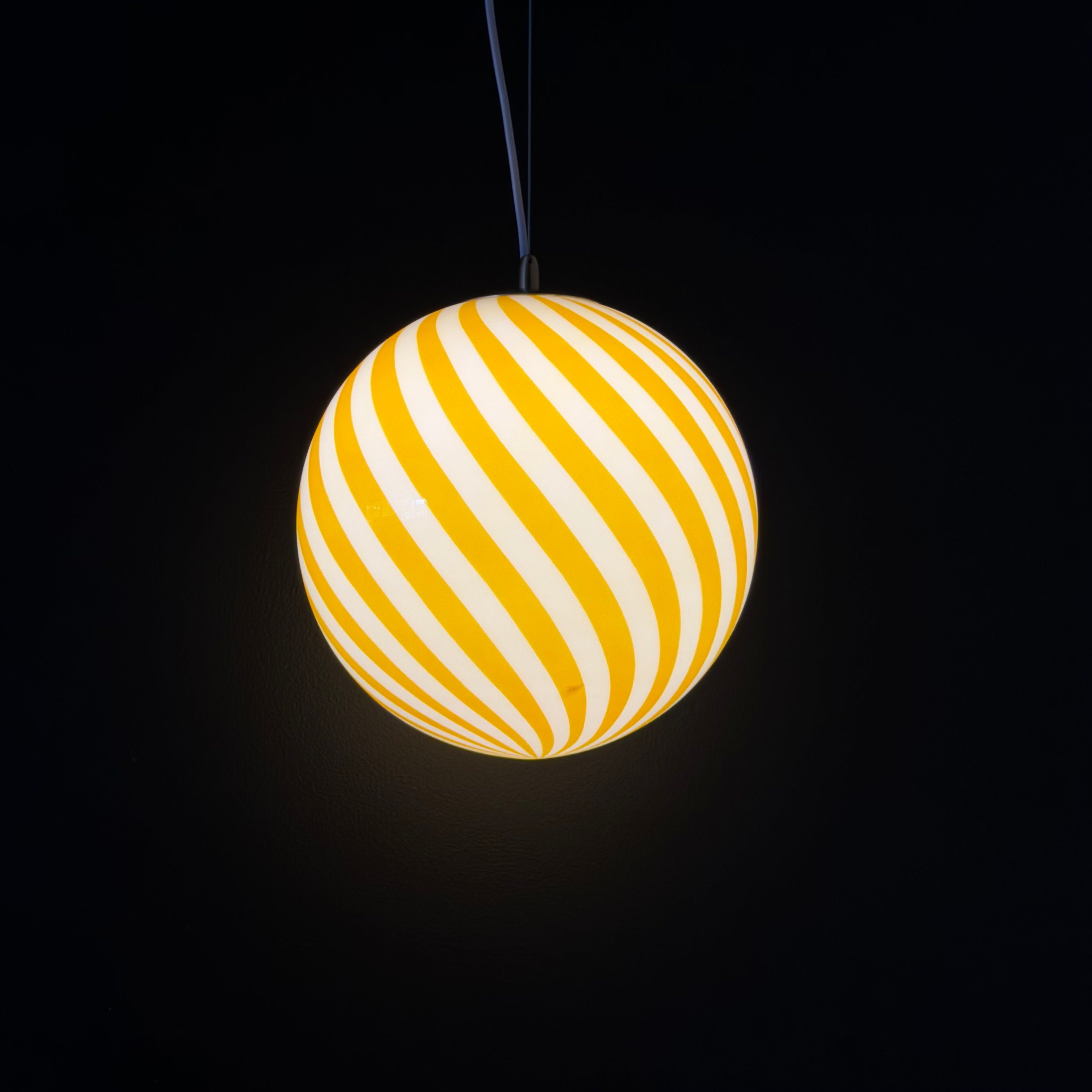 MURANO Spiral pendellampa Gul – Italienskt glas & mässing