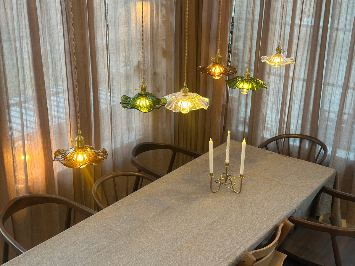 LOTUS 26 Pendellampa Brun – Taklampa i glas