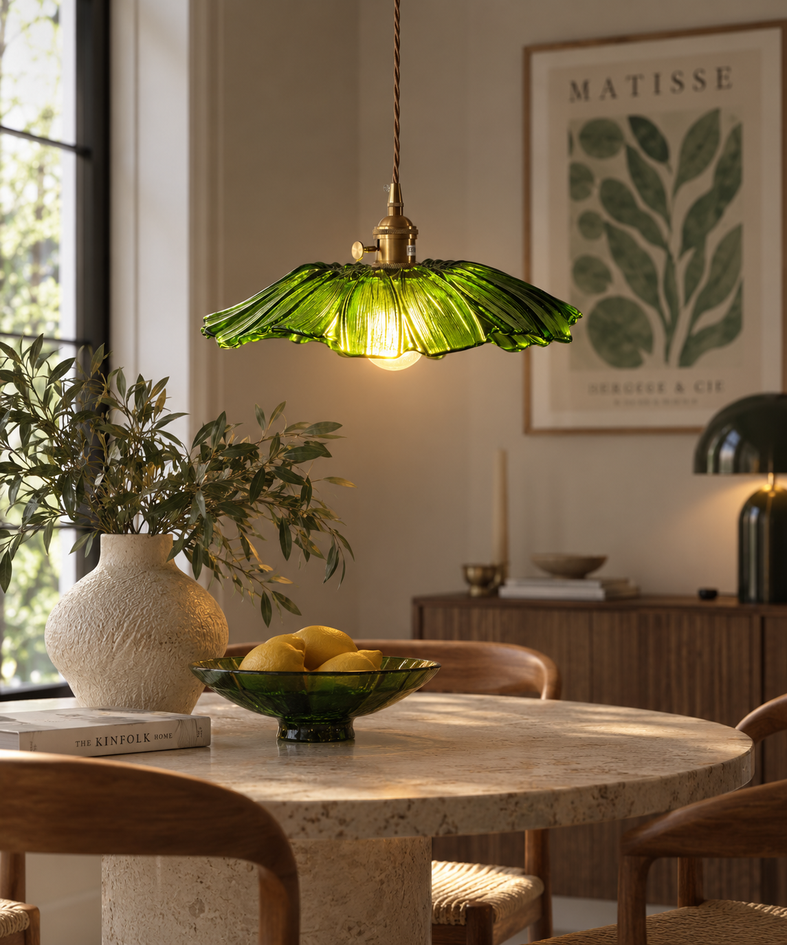 LOTUS 26 Pendellampa Grön – Taklampa i glas