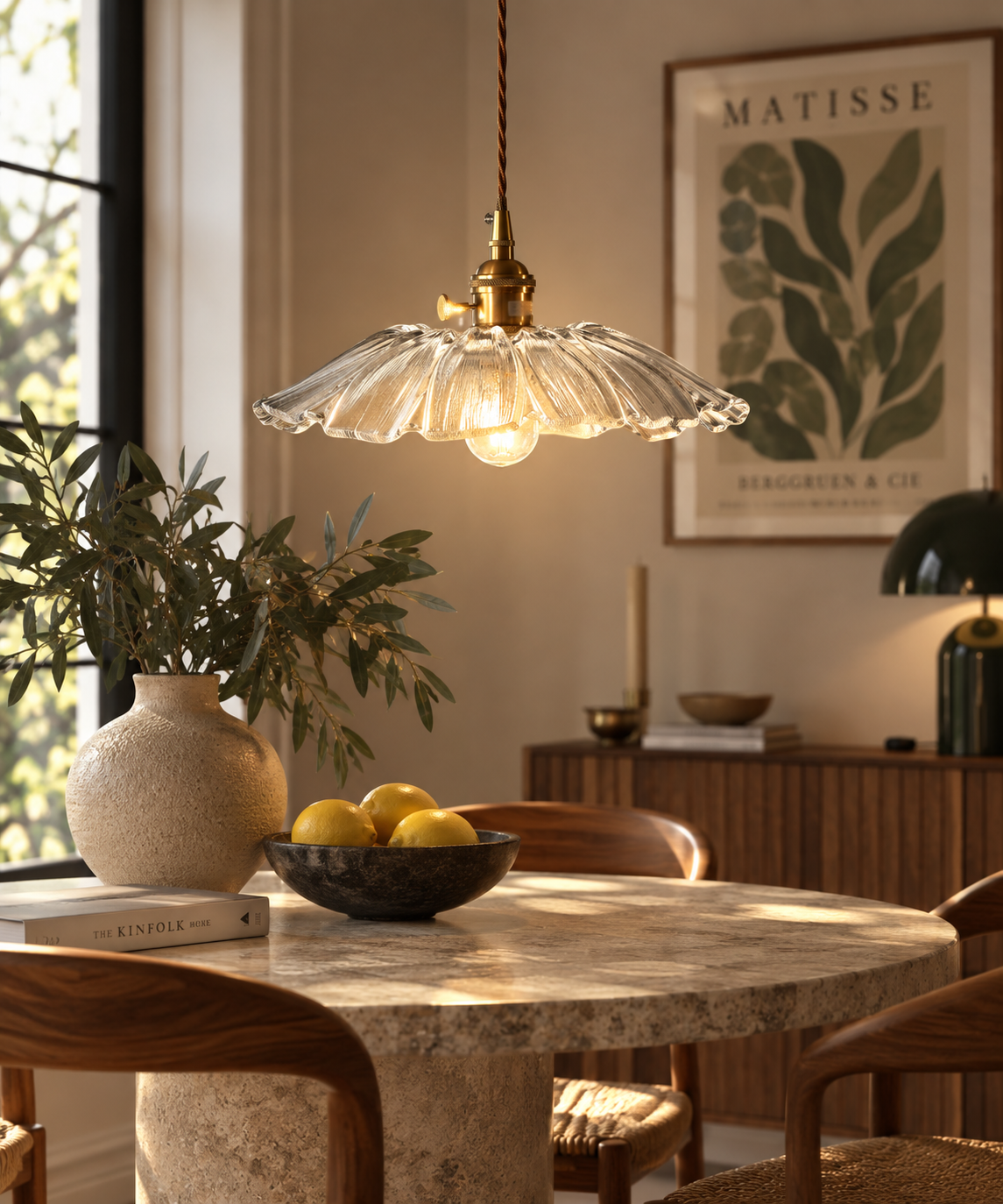 LOTUS 26 Pendellampa Transparent – Taklampa i glas