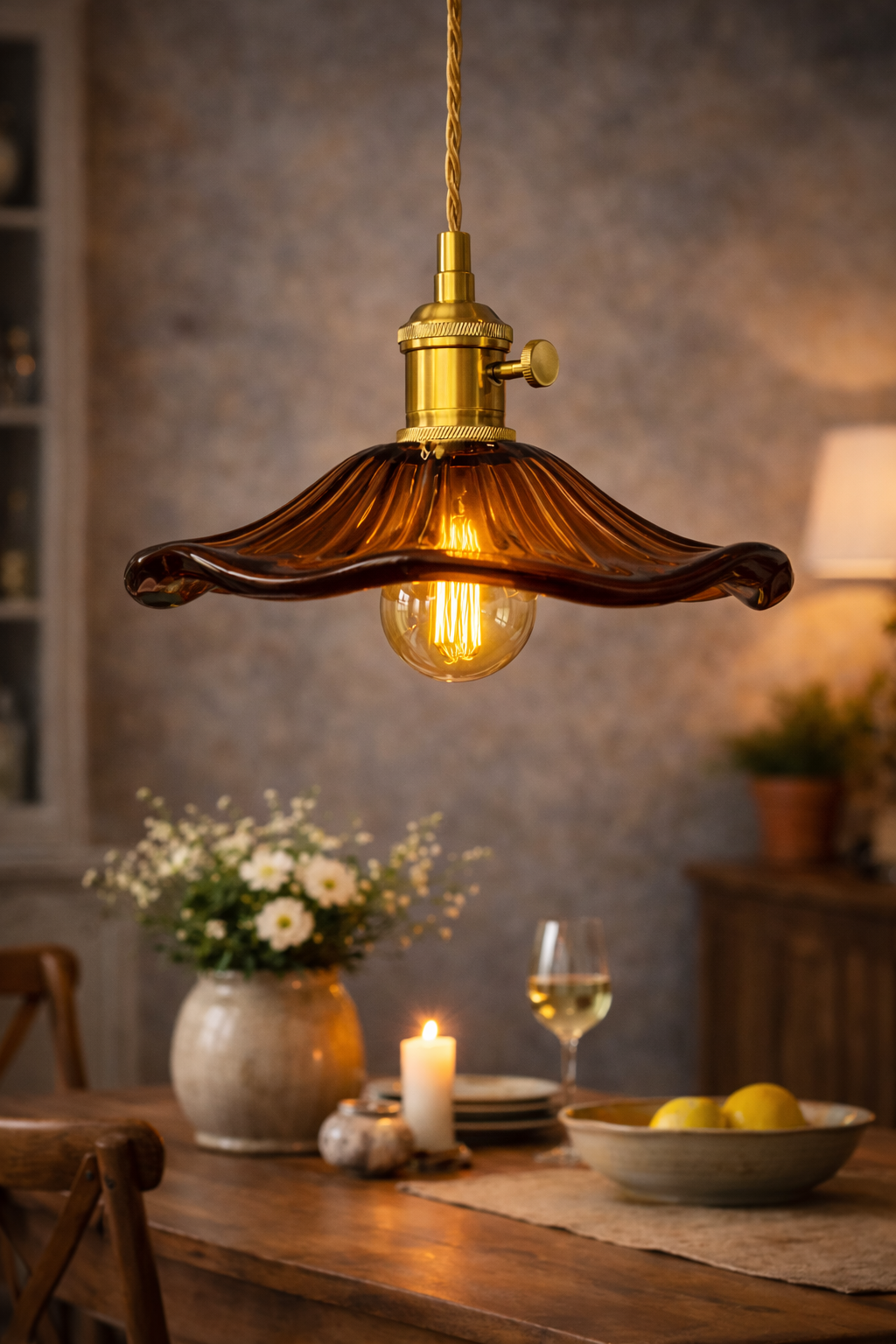 TAKLAMPA - HIBISKUS 22 BRUN