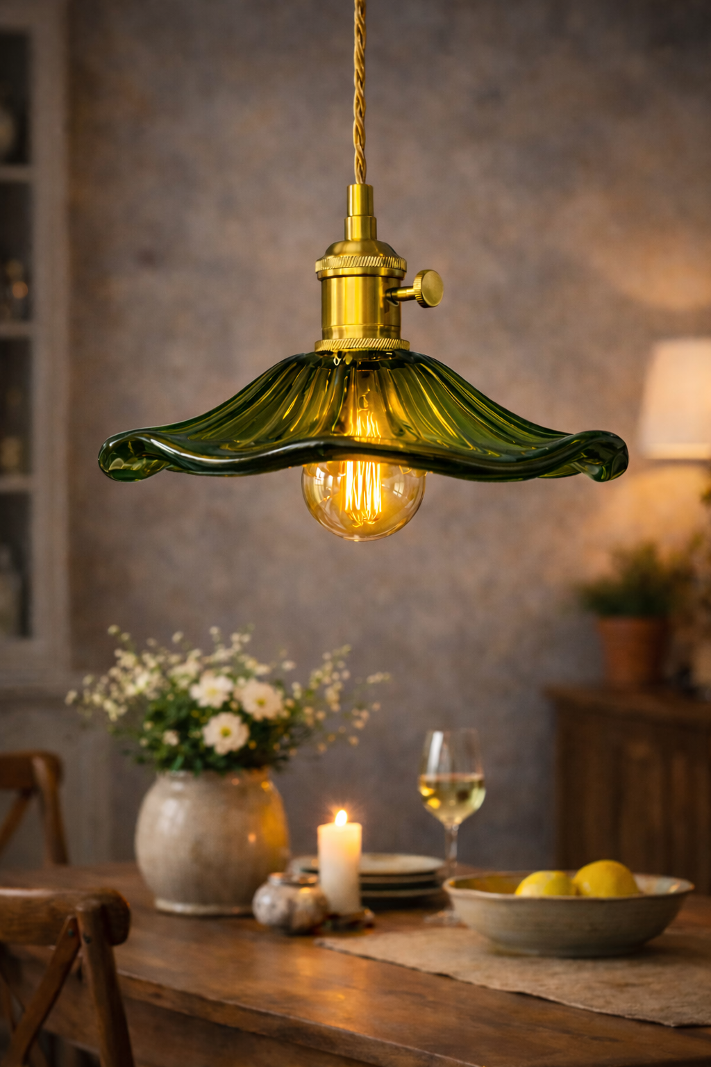 TAKLAMPA - HIBISKUS 22 GRÖN