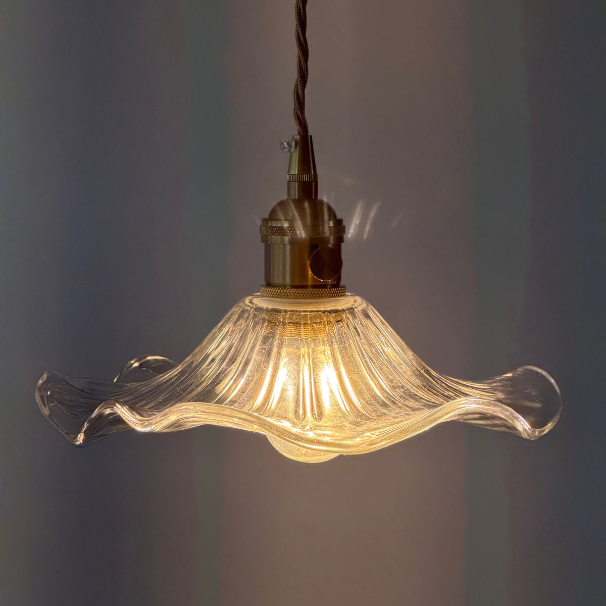 HIBISKUS 22 Pendellampa Transparent – Taklampa i glas