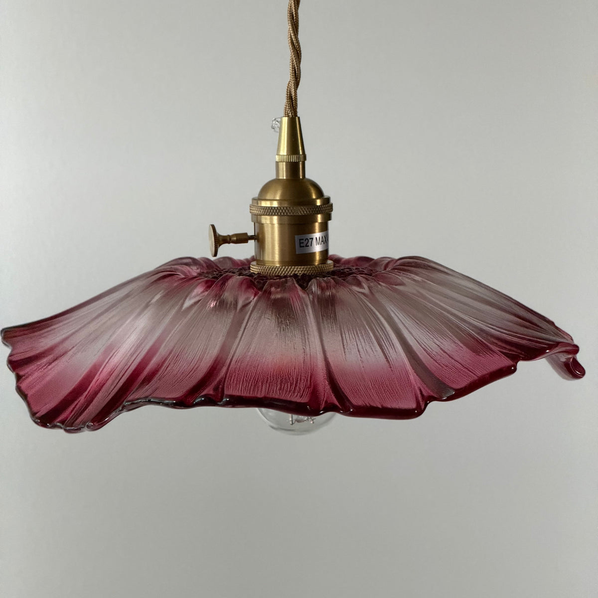 LOTUS 26 Pendellampa Rosa – Taklampa i glas