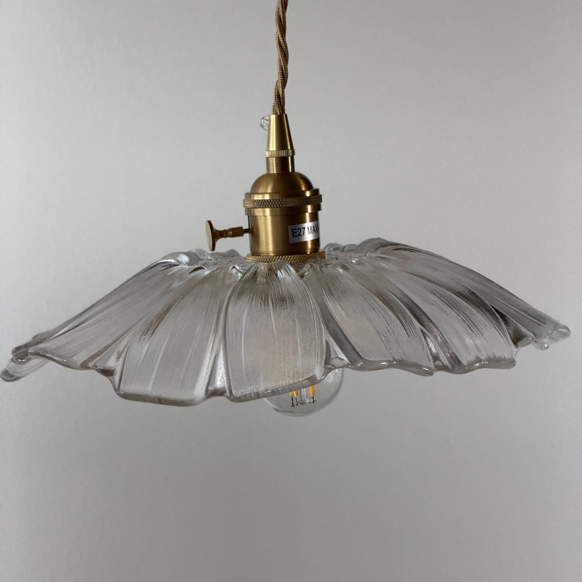 LOTUS 26 Pendellampa Transparent – Taklampa i glas