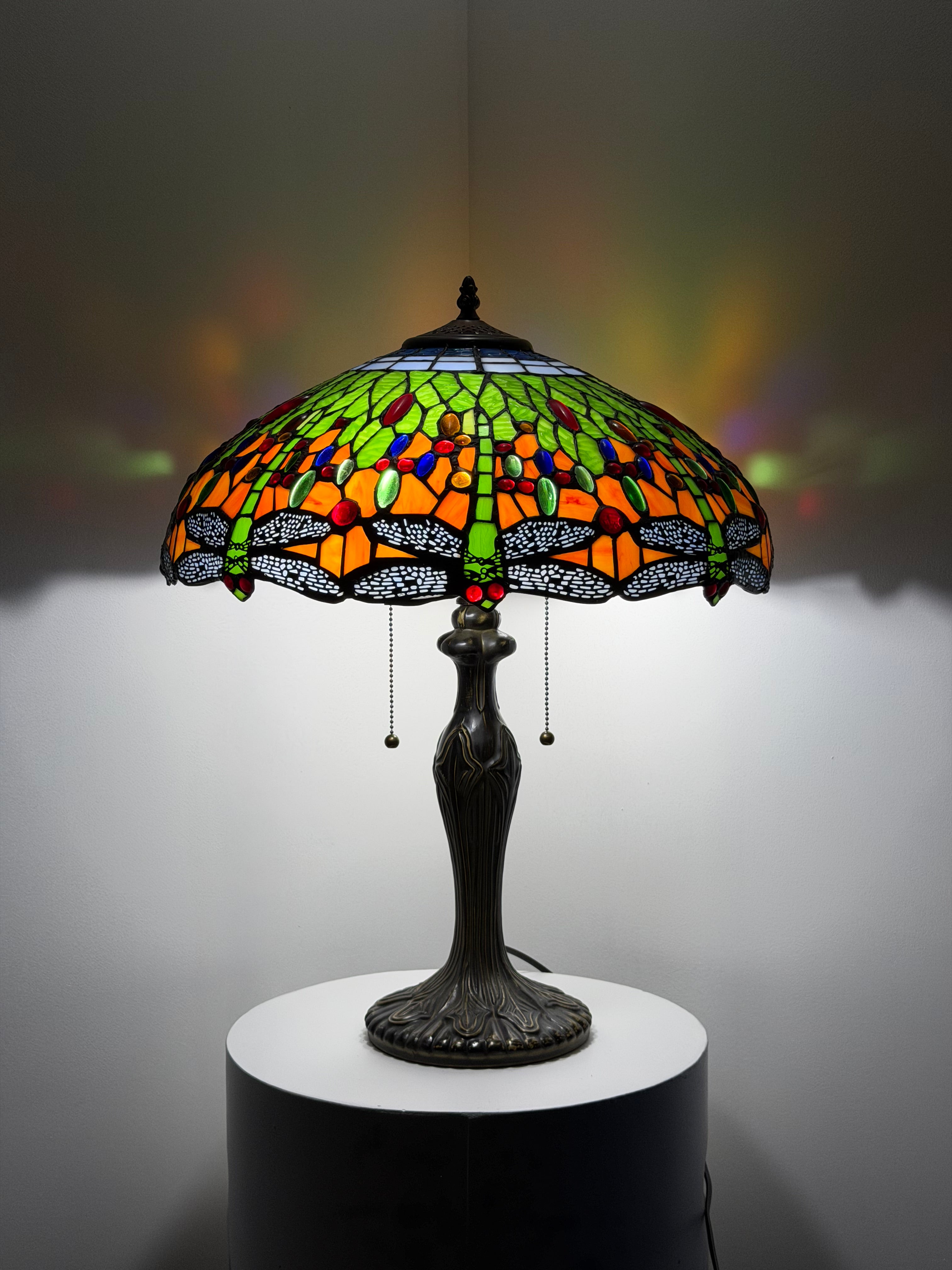 Bordslampa – Dragonfly Orange Forest 50Ø