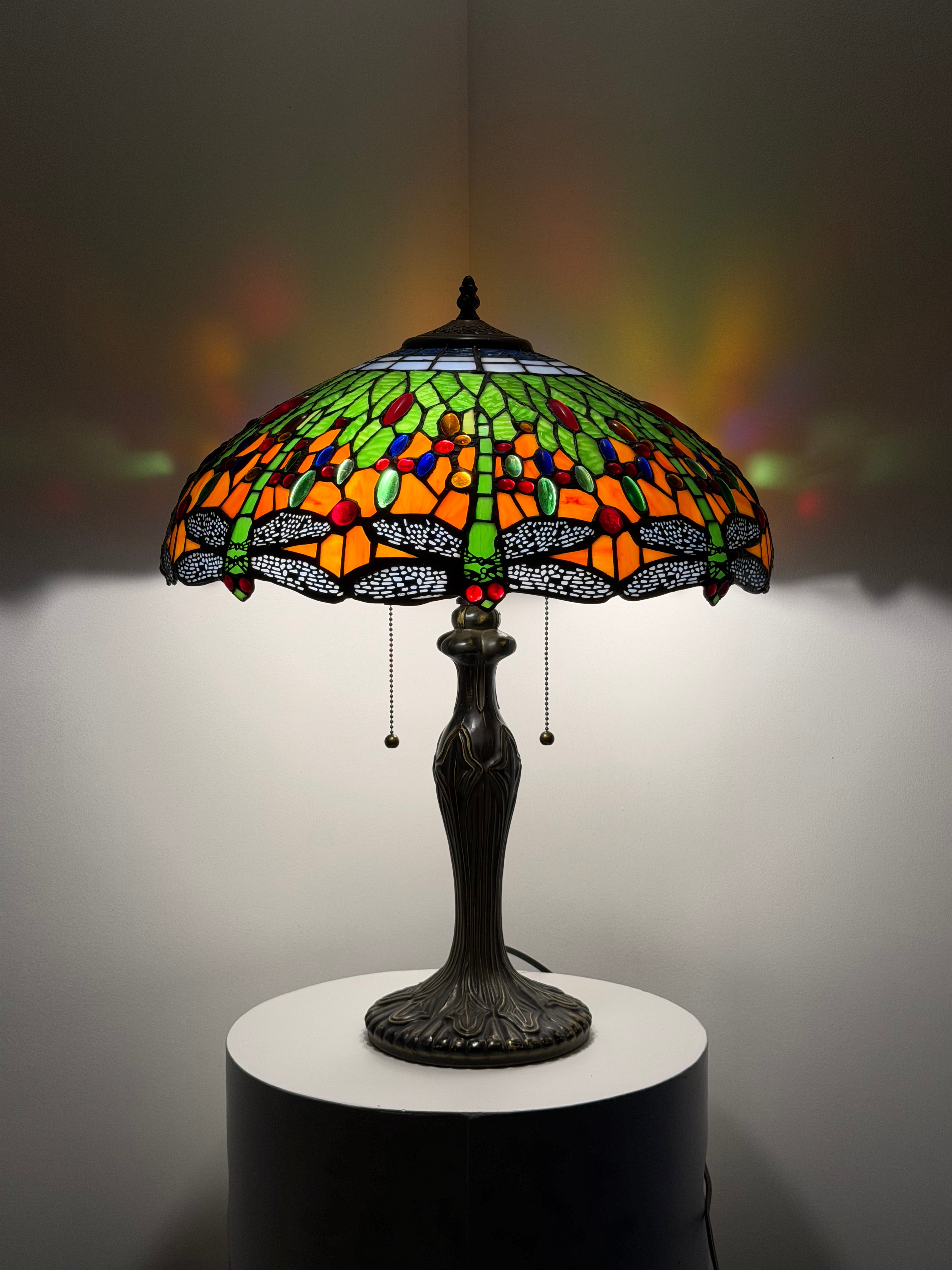 Bordslampa – Dragonfly Orange Forest 50Ø