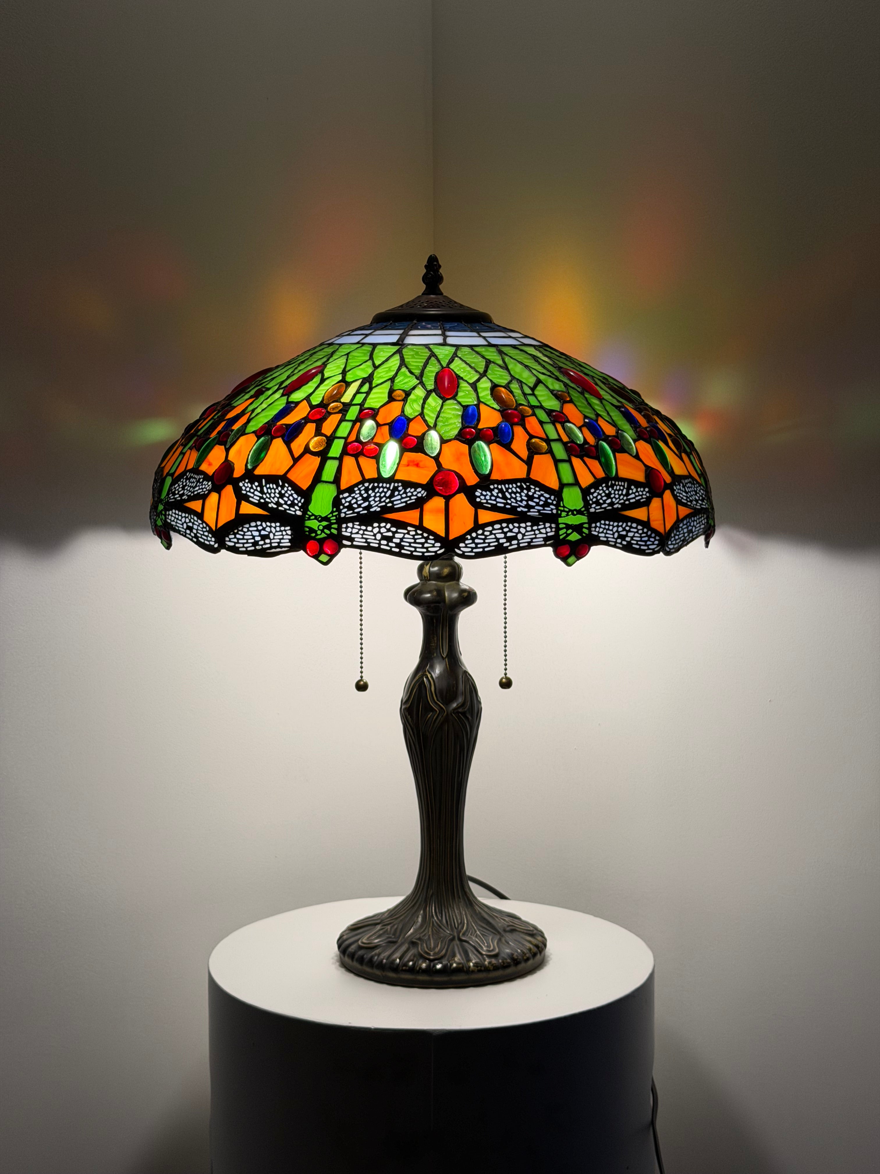 Bordslampa – Dragonfly Orange Forest 50Ø