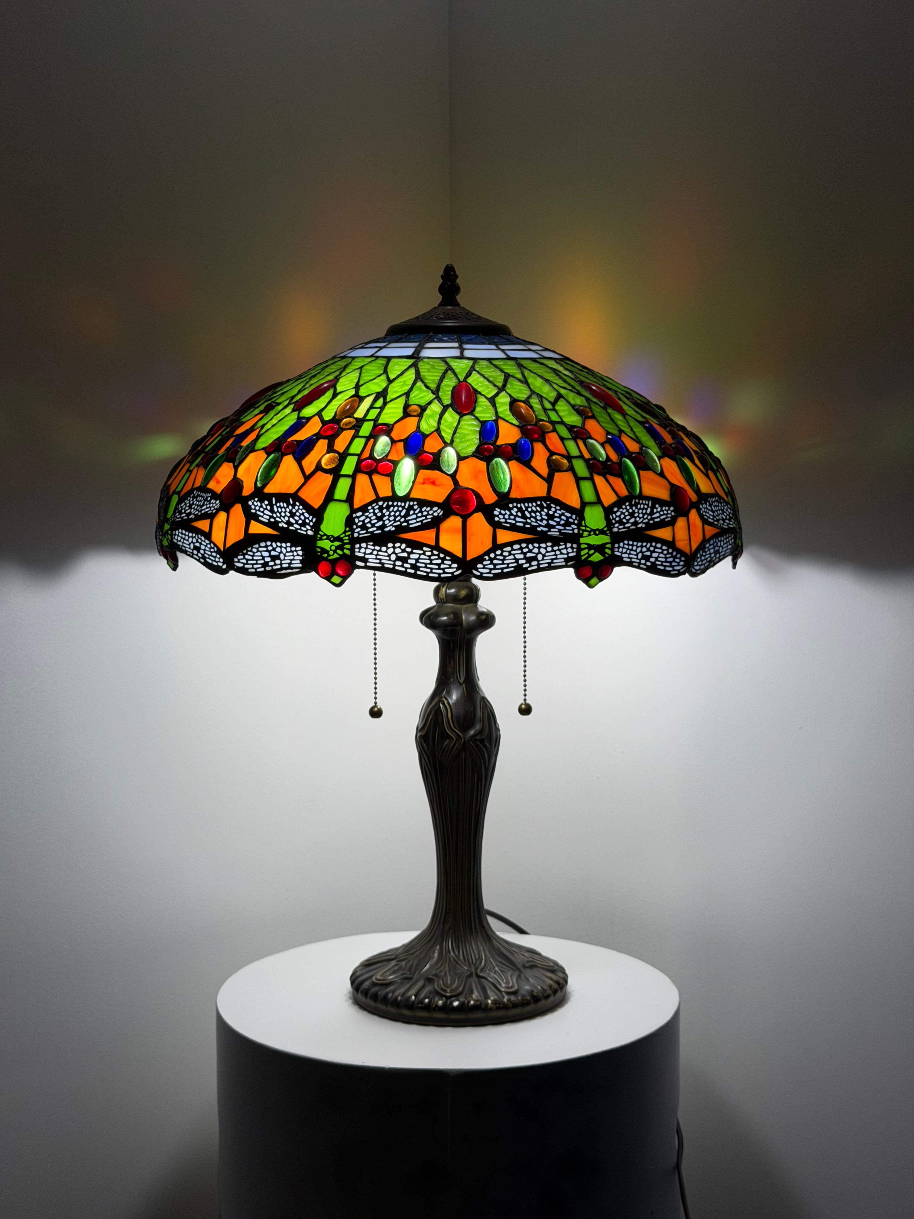 Bordslampa – Dragonfly Orange Forest 50Ø