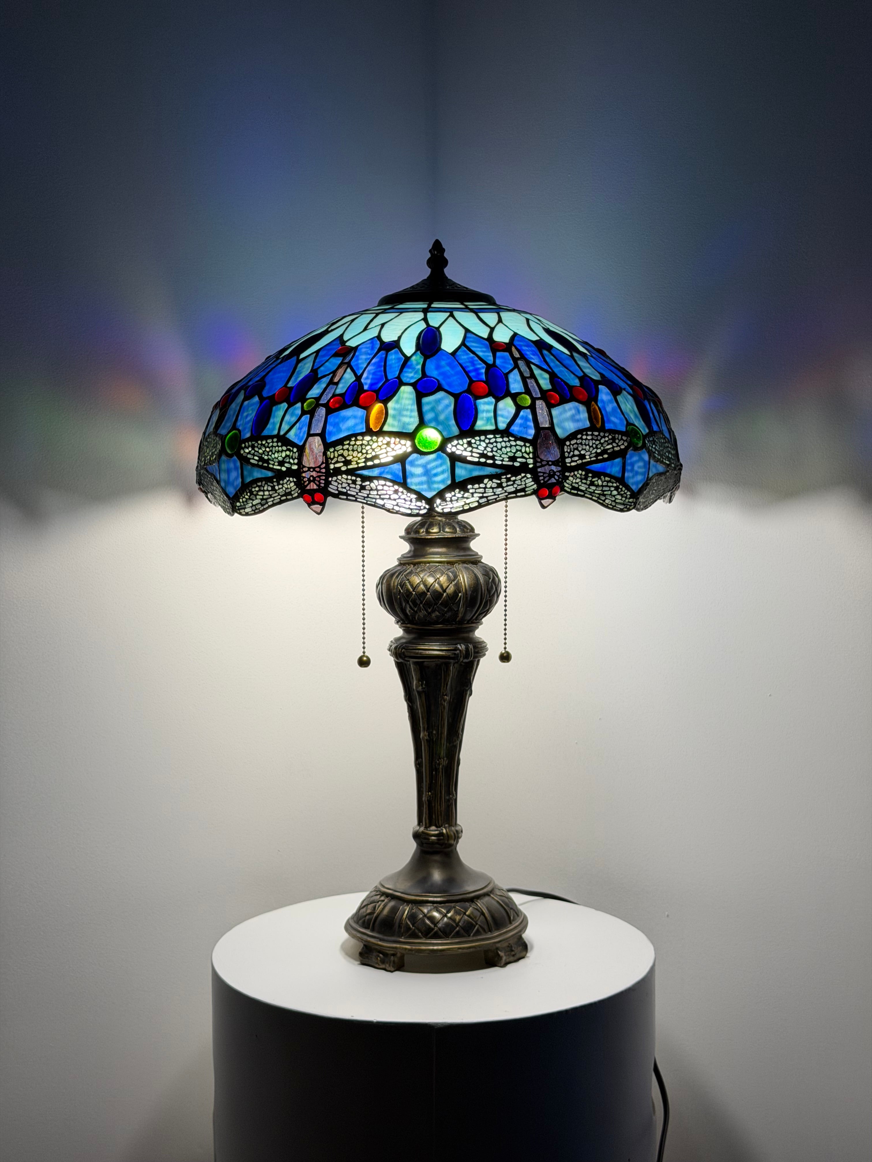 Bordslampa – Dragonfly Blue Charm 40Ø