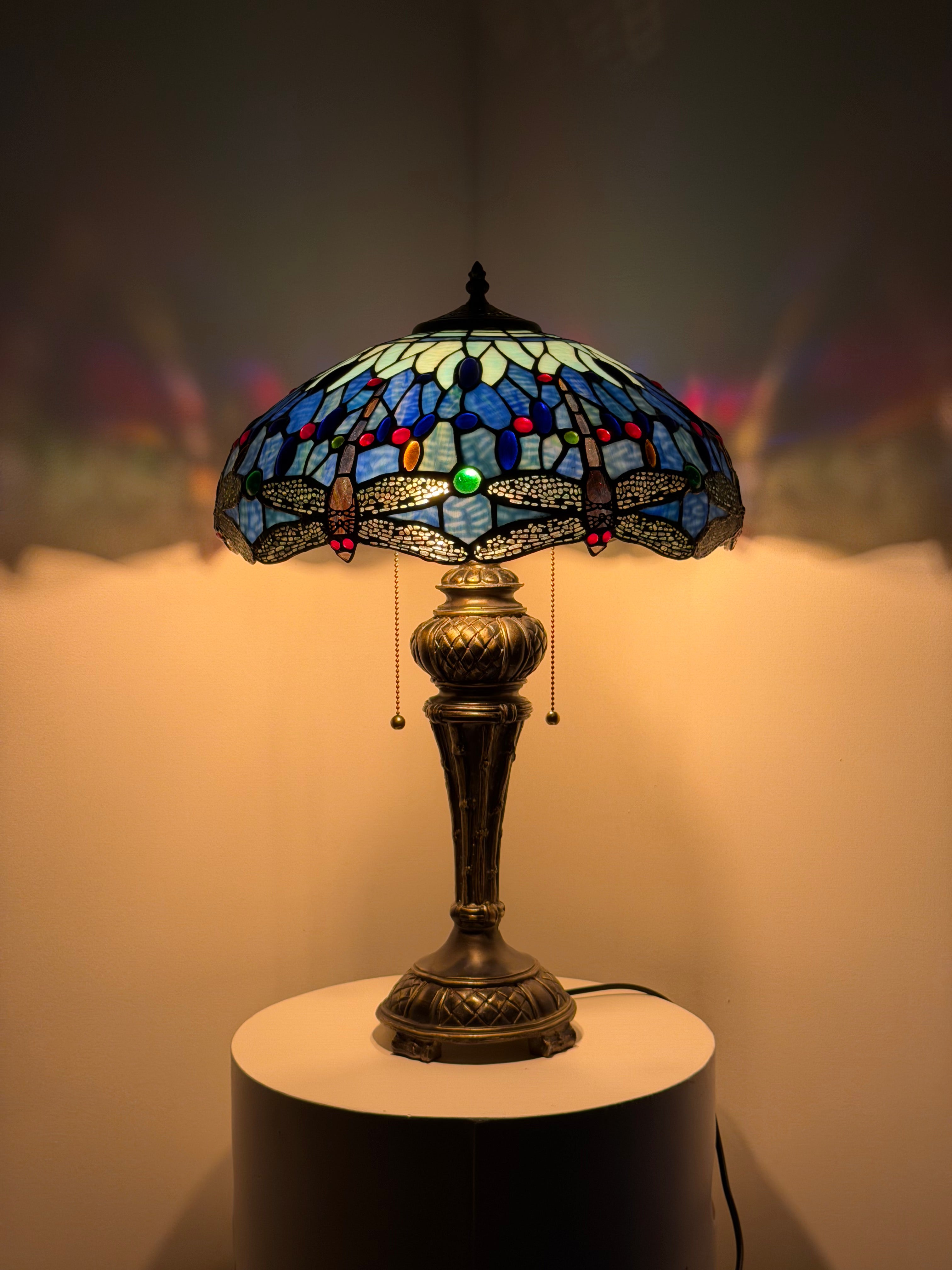 Bordslampa – Dragonfly Blue Charm 40Ø