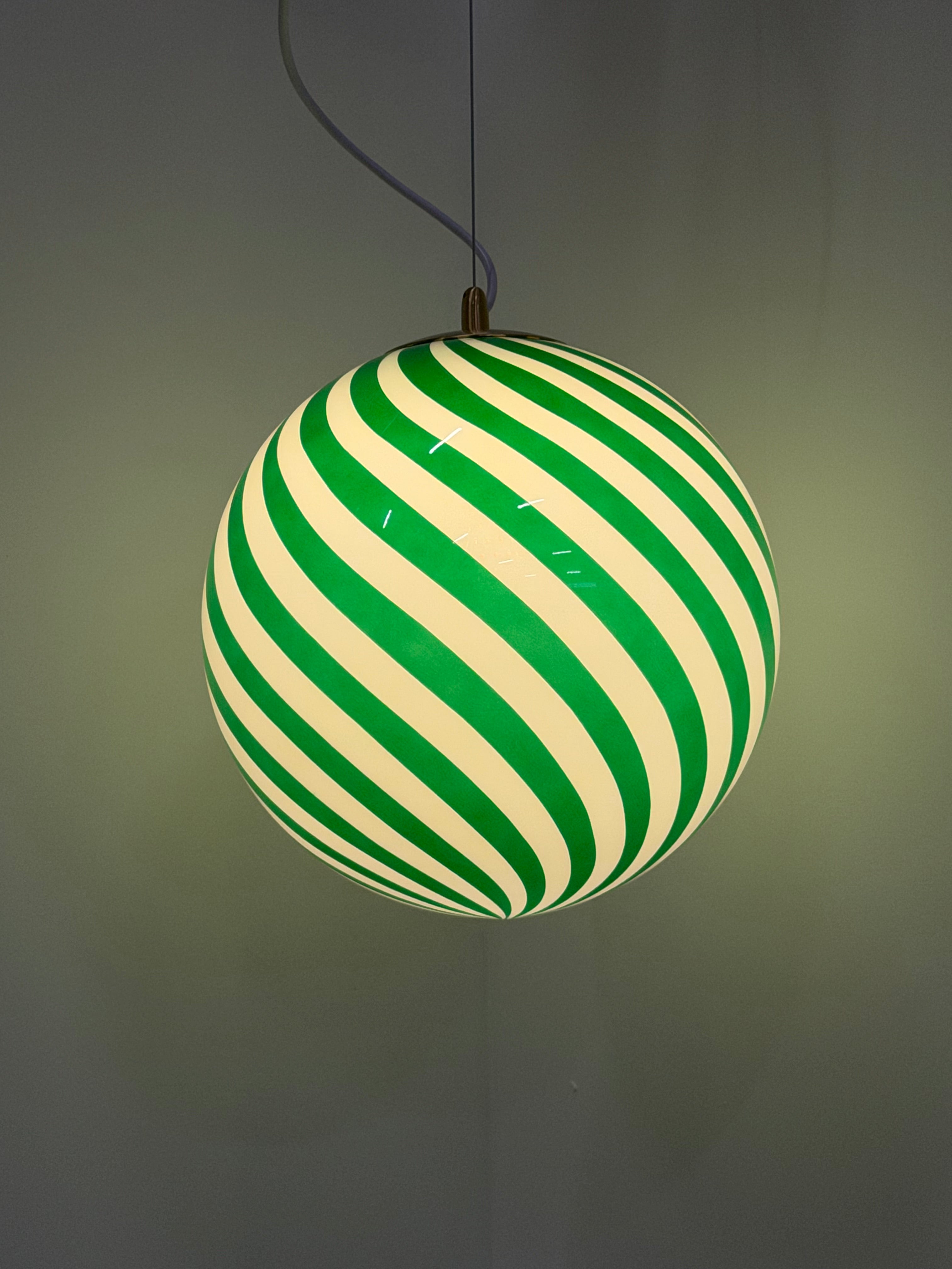 Taklampa Spiral Stripe Grön