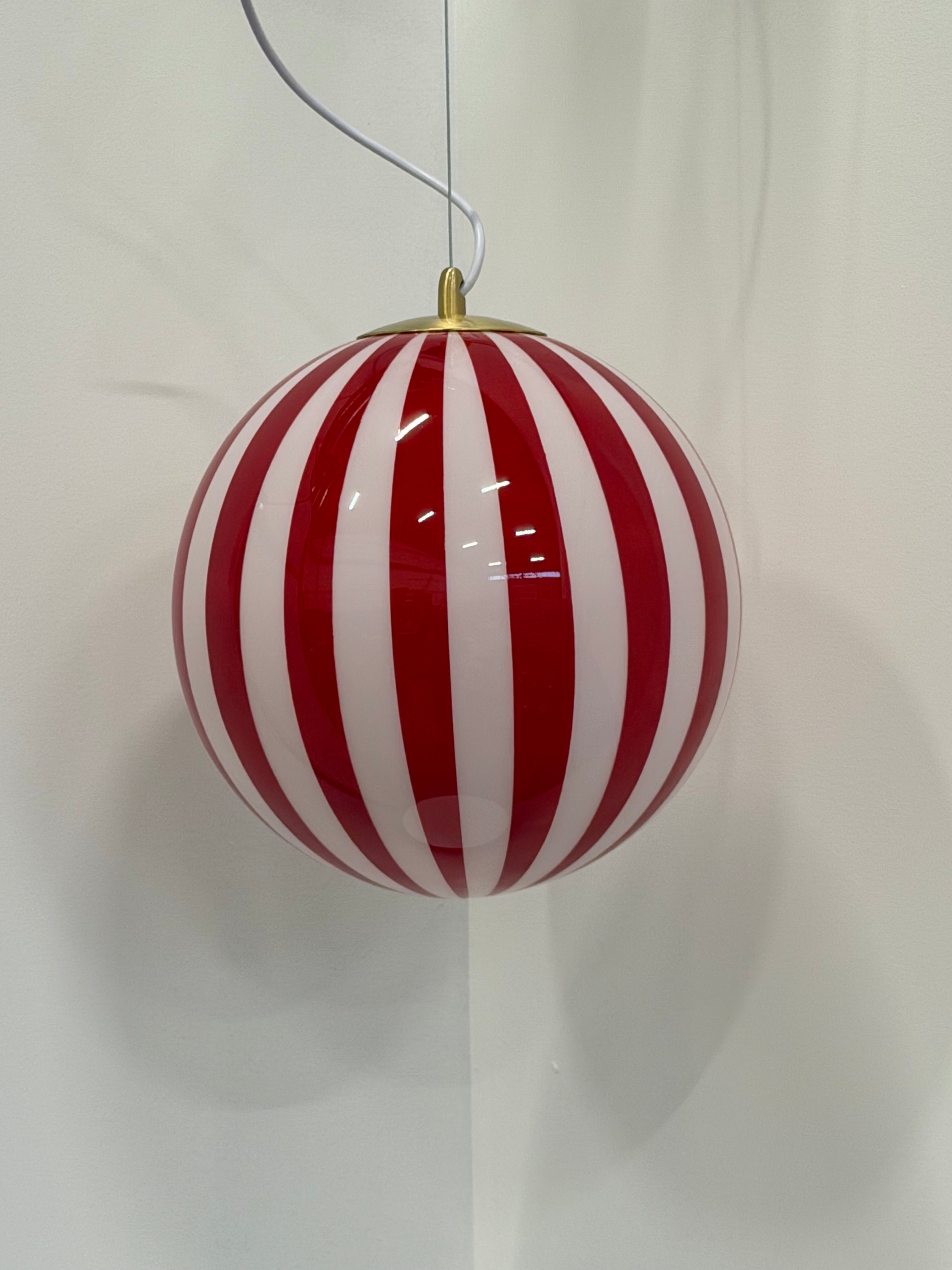 Taklampa Vertical Stripe Röd