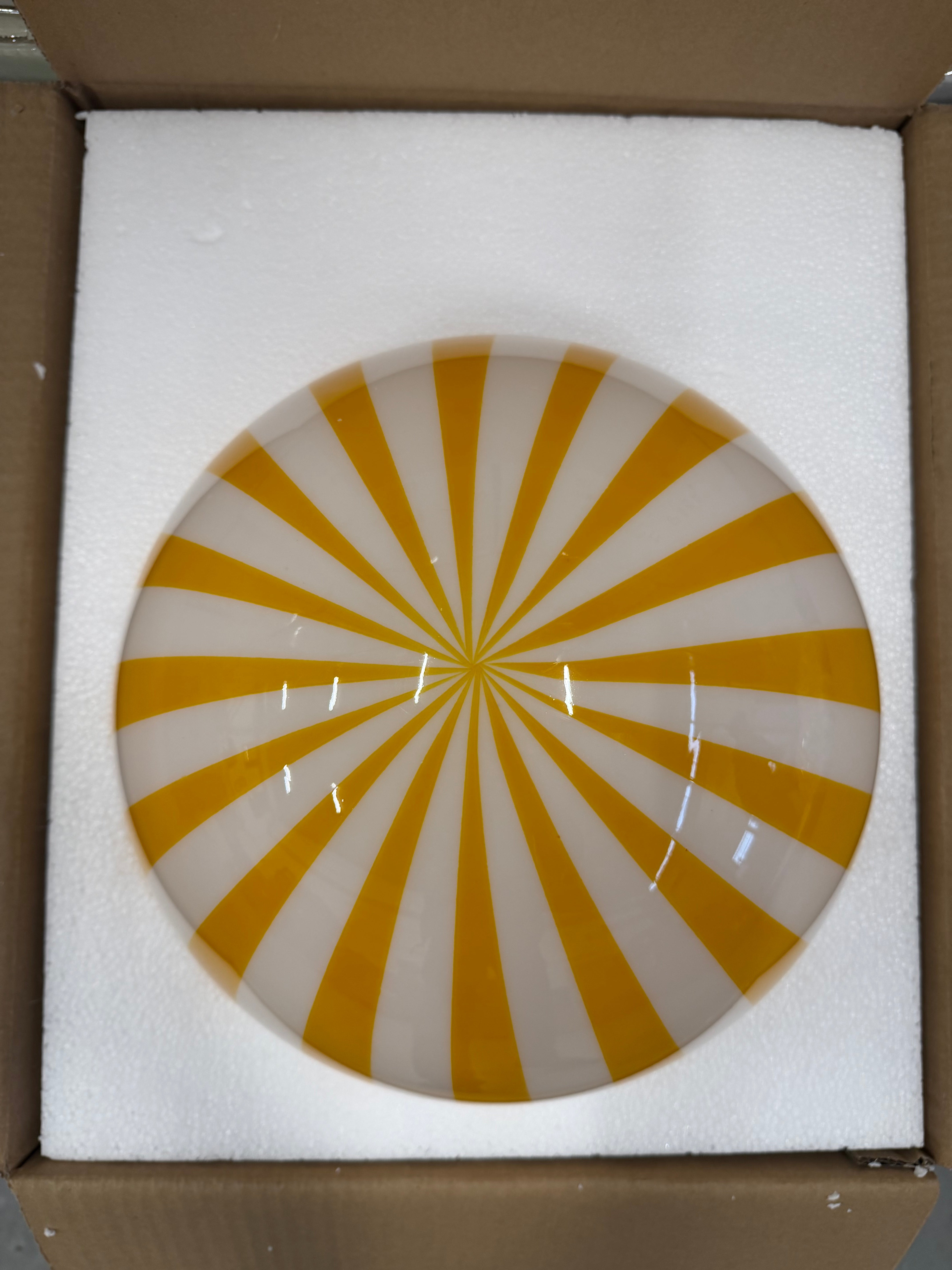 Taklampa Vertical Stripe Gul