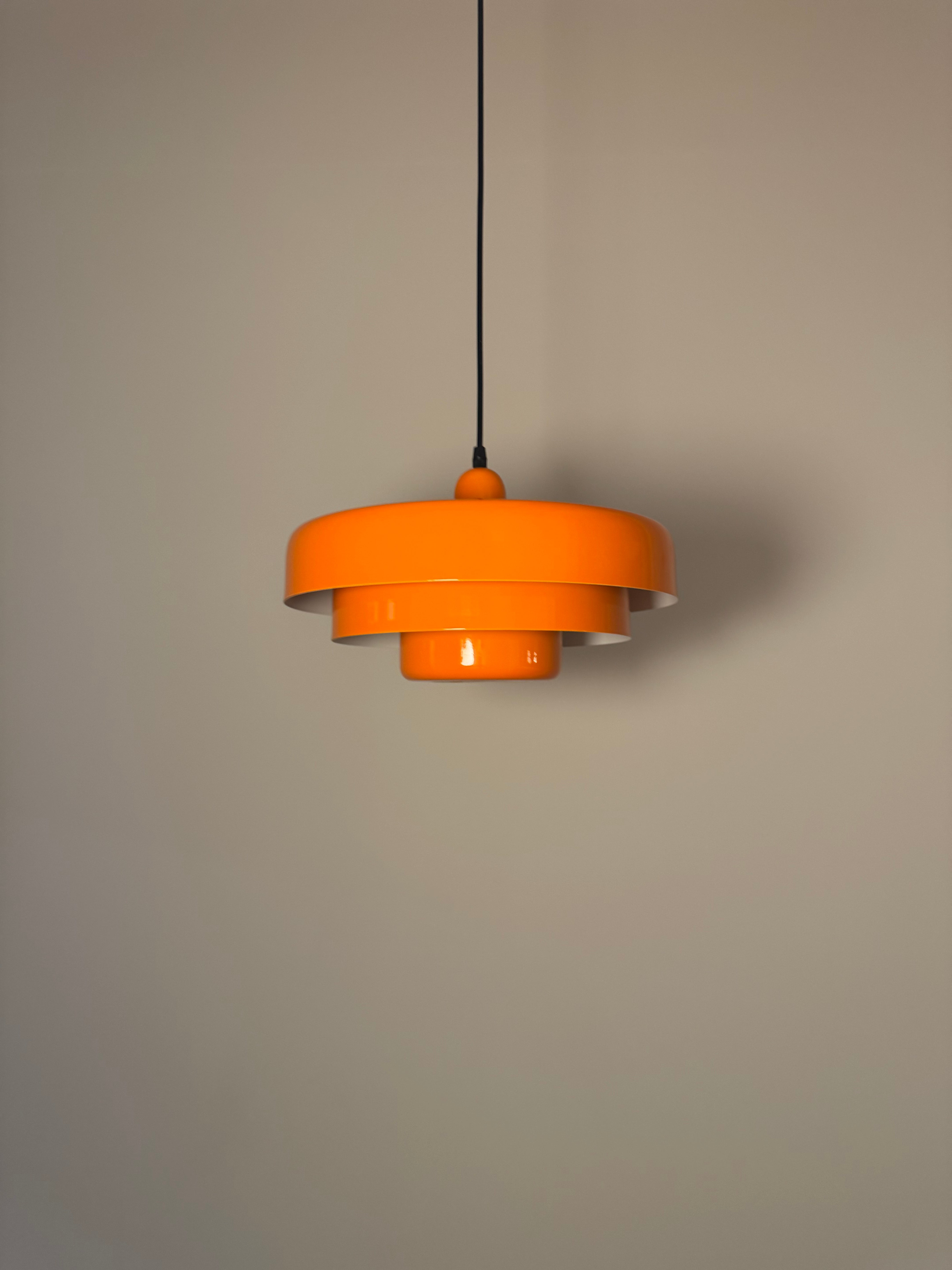 Taklampa Mid-Century Orange
