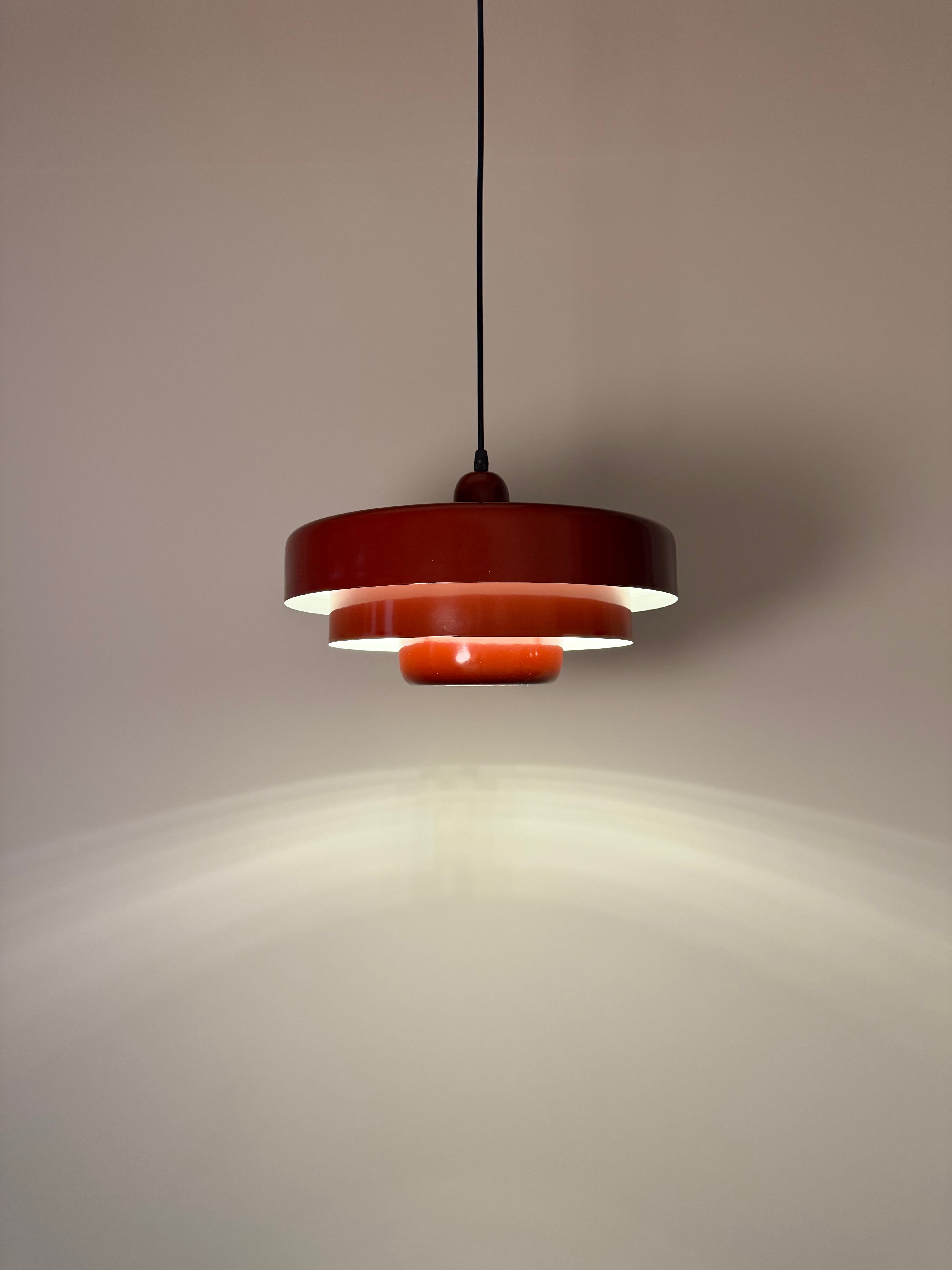 Taklampa Mid-Century RÖD