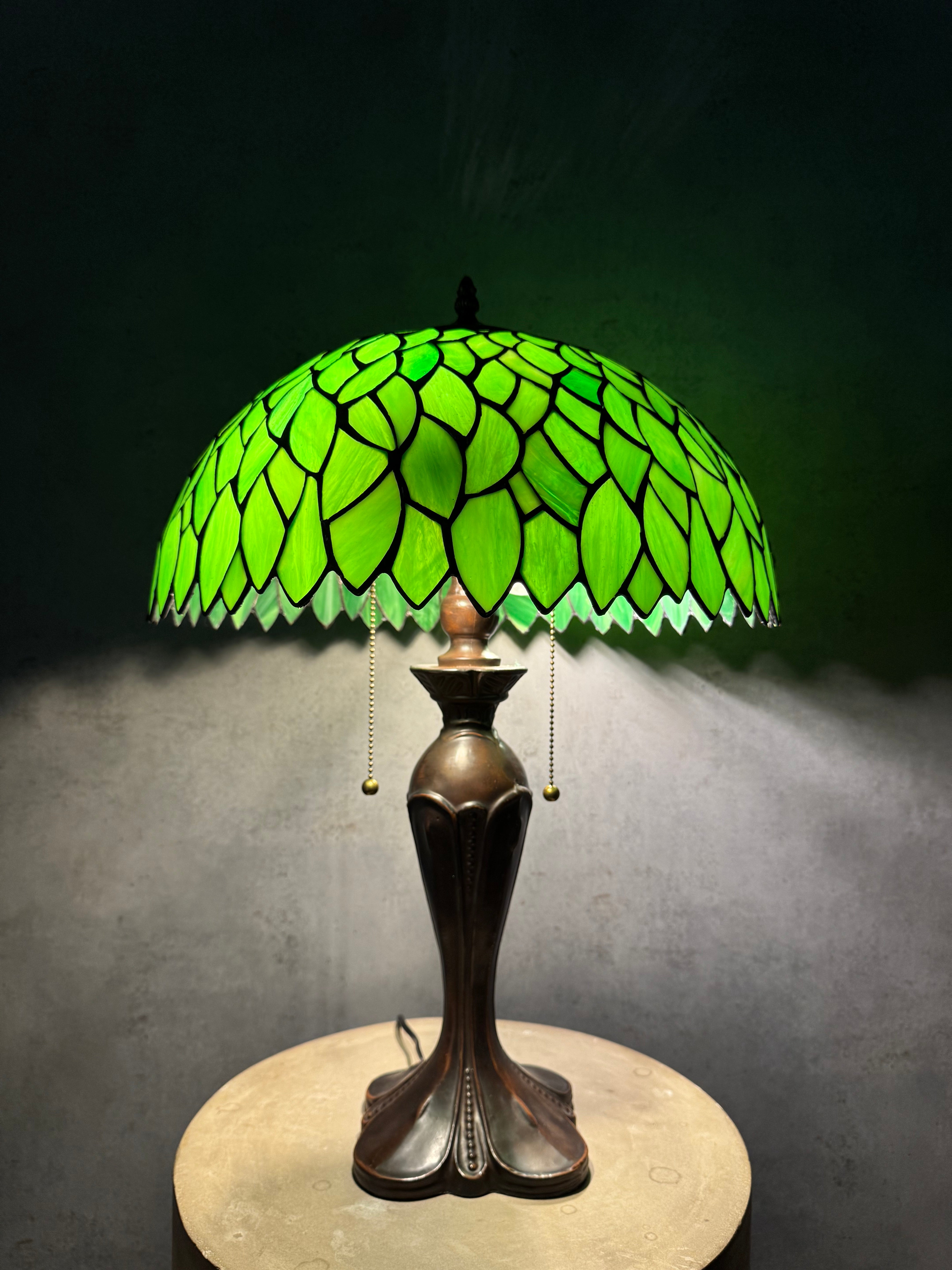 Tiffany Gröna Blad 40cm