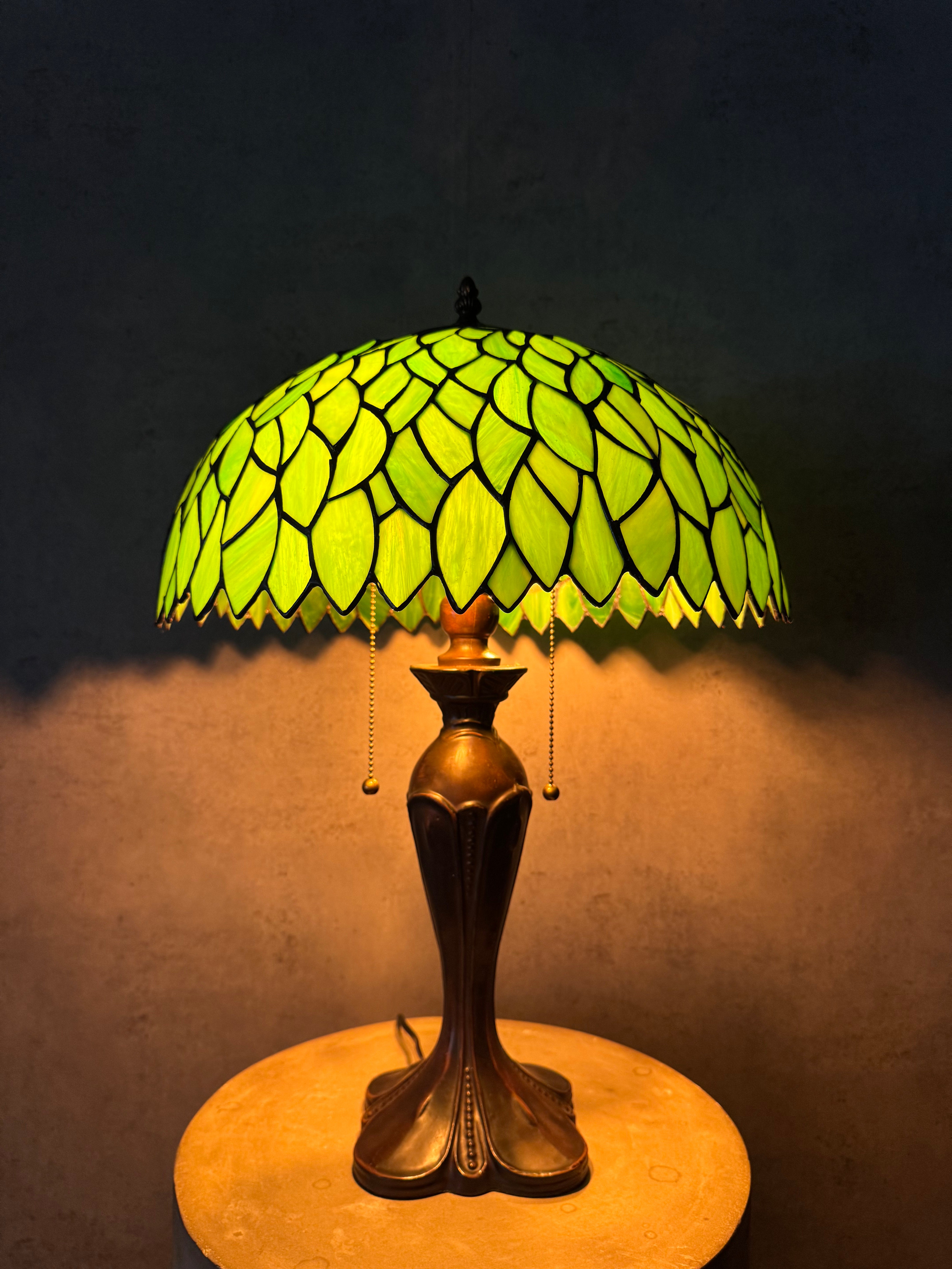 Tiffany Gröna Blad 40cm
