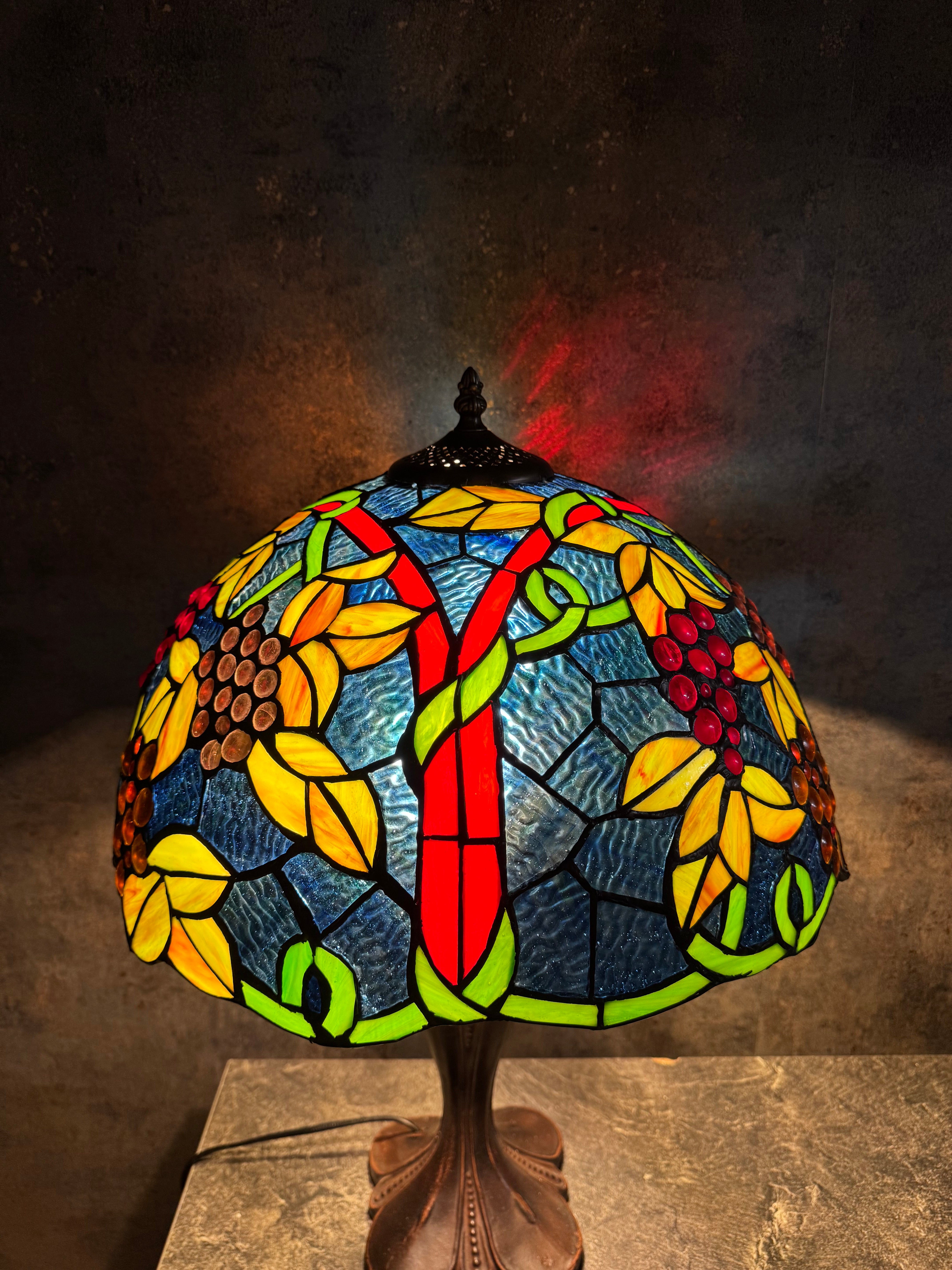 Tiffany Druvklasar & Blommor 40cm
