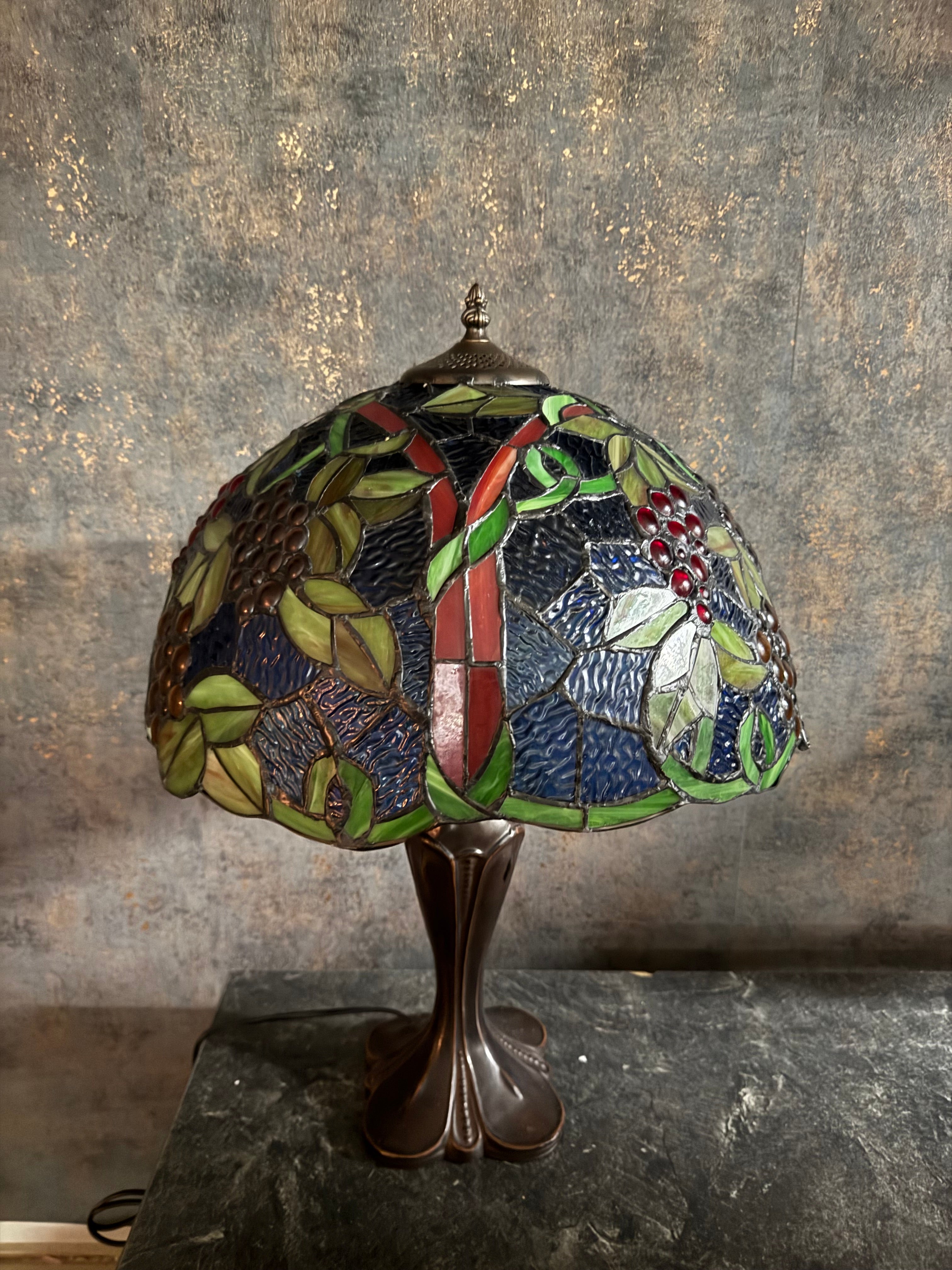 Tiffany Druvklasar & Blommor 40cm