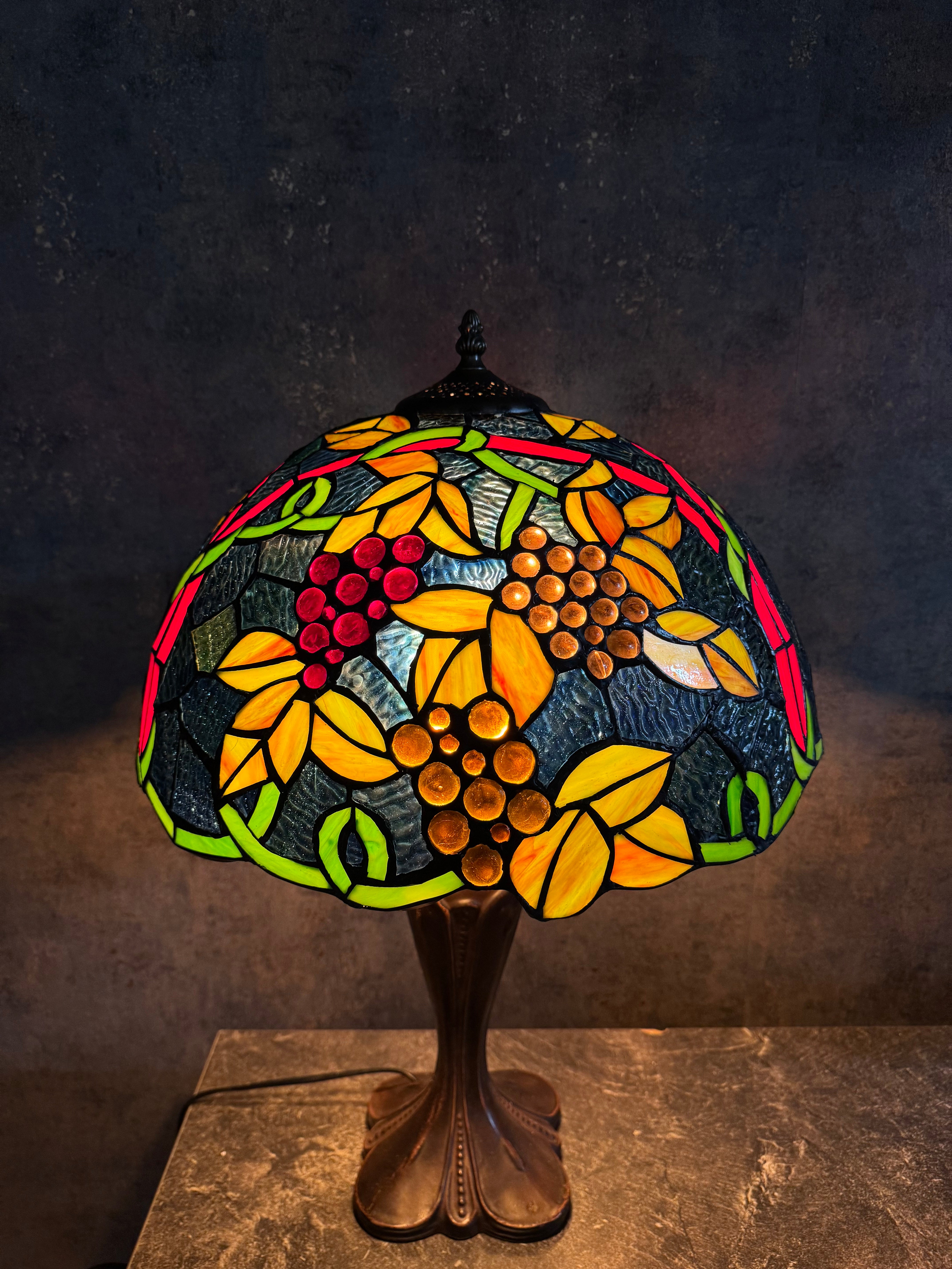 Tiffany Druvklasar & Blommor 40cm