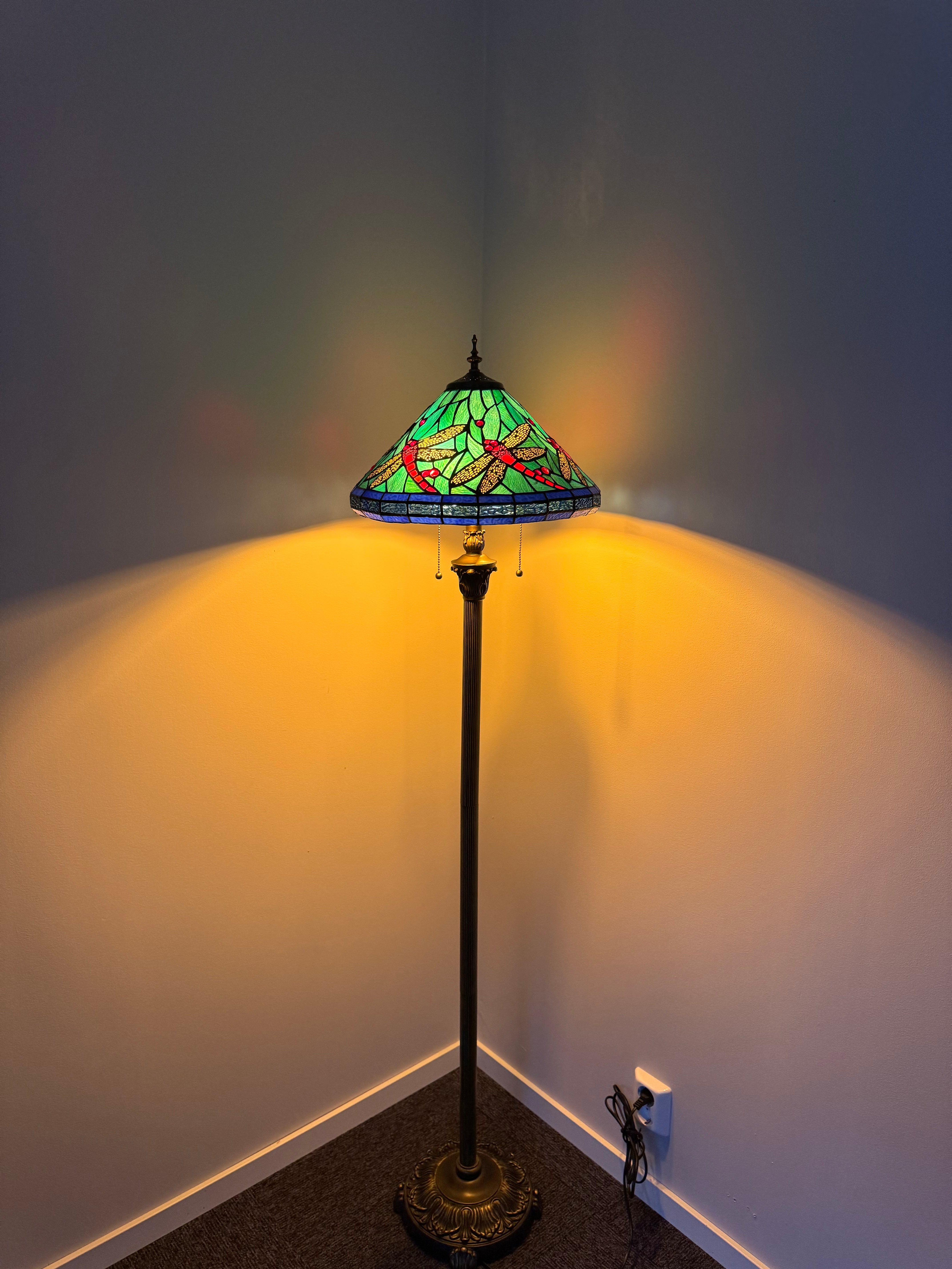 Tiffany Golvlampa Dragonfly Blue Dream 40Ø
