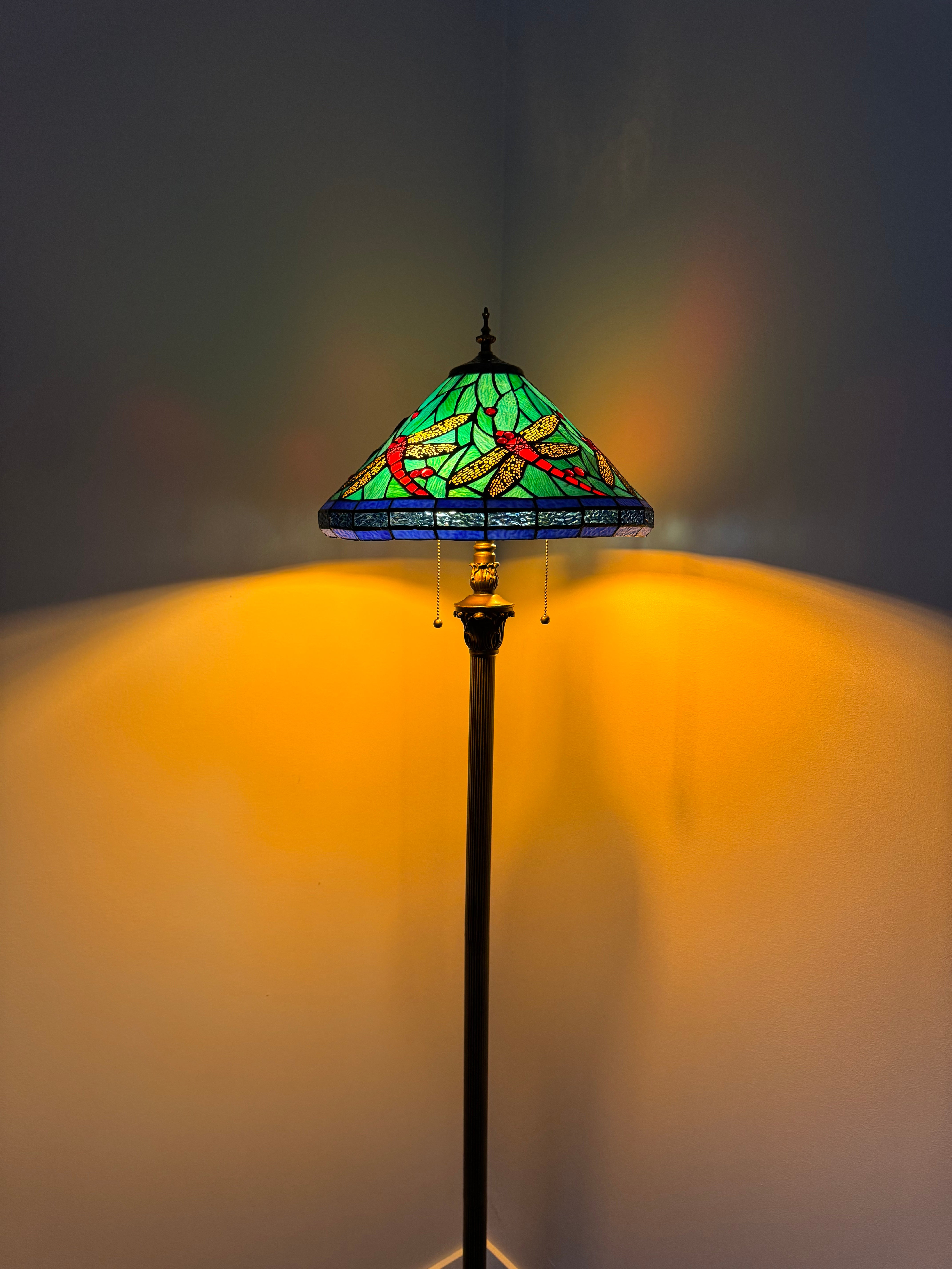 Tiffany Golvlampa Dragonfly Blue Dream 40Ø