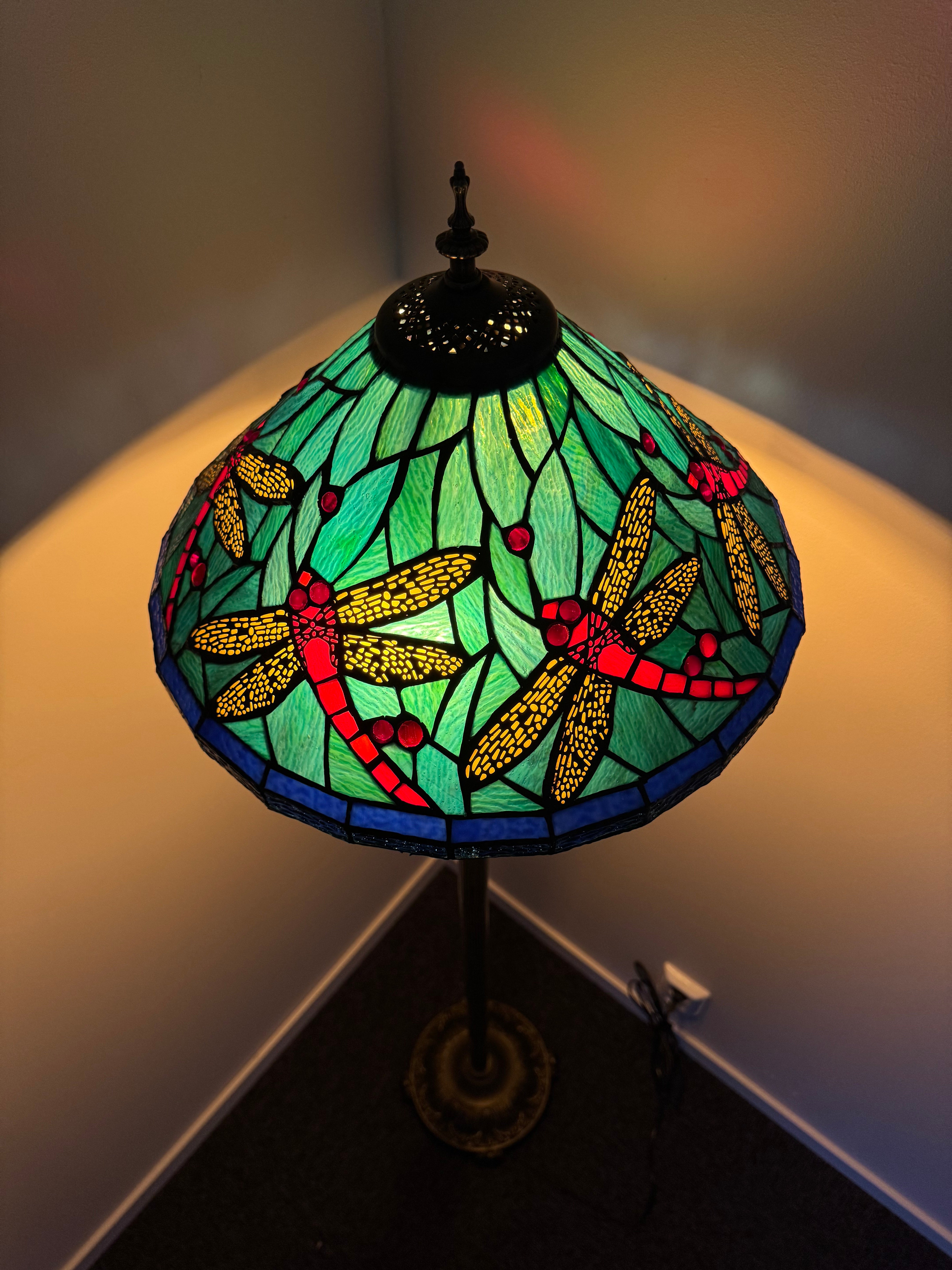 Tiffany Golvlampa Dragonfly Blue Dream 40Ø