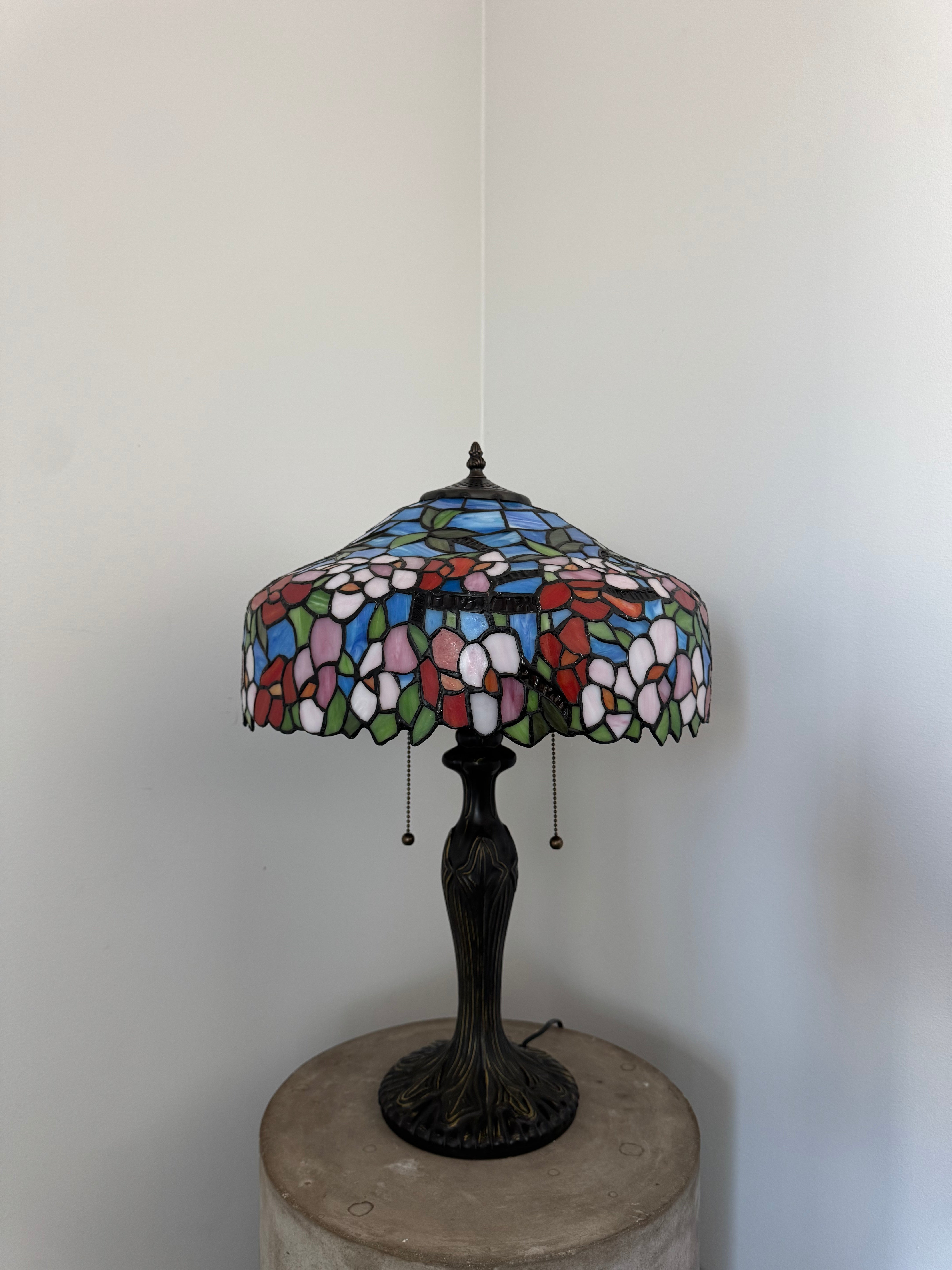 Tiffany Bordslampa Flowers Classic Design 40Ø