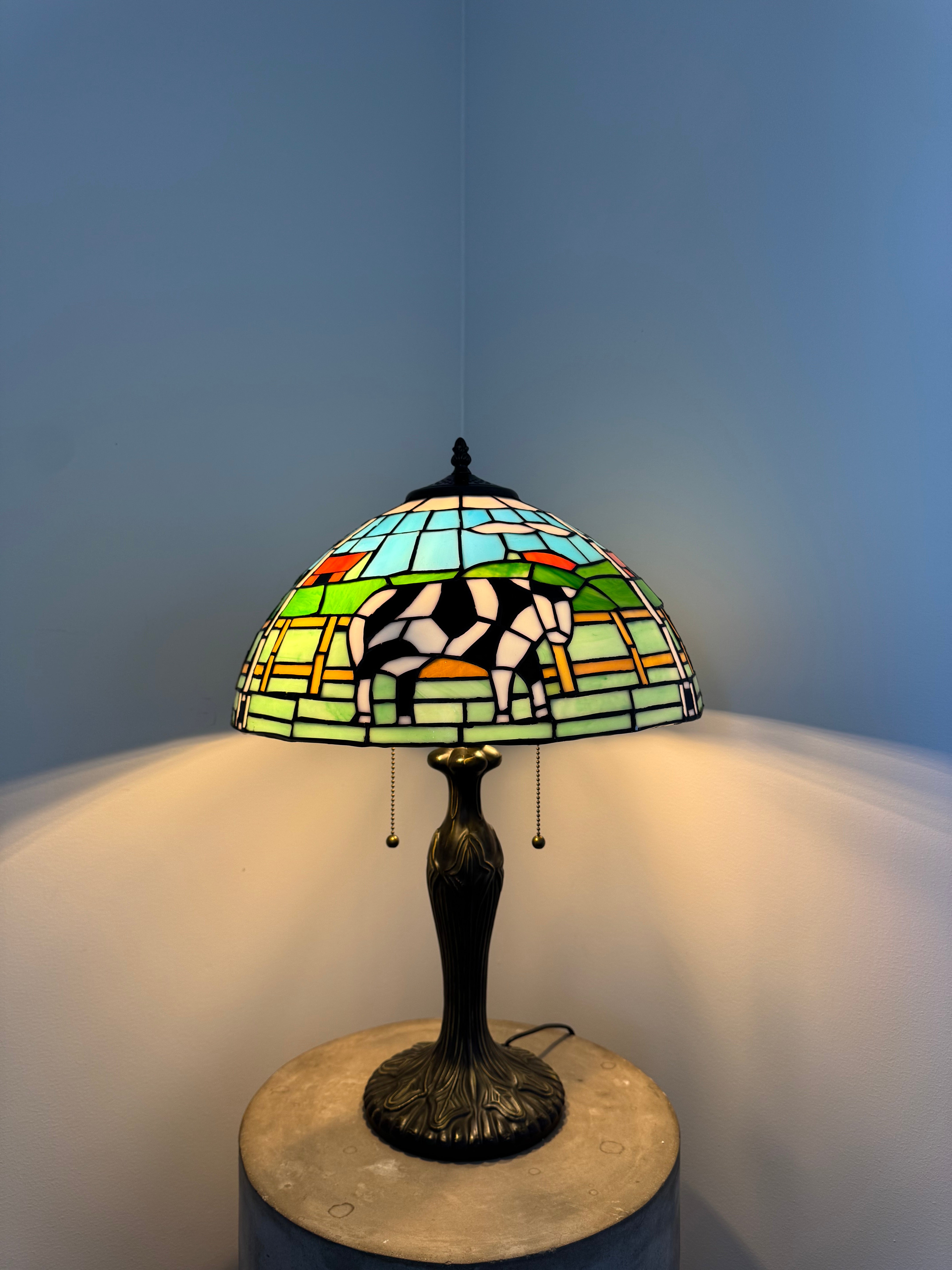 Tiffany Bordslampa Farmer Edition Cow on a field 40Ø
