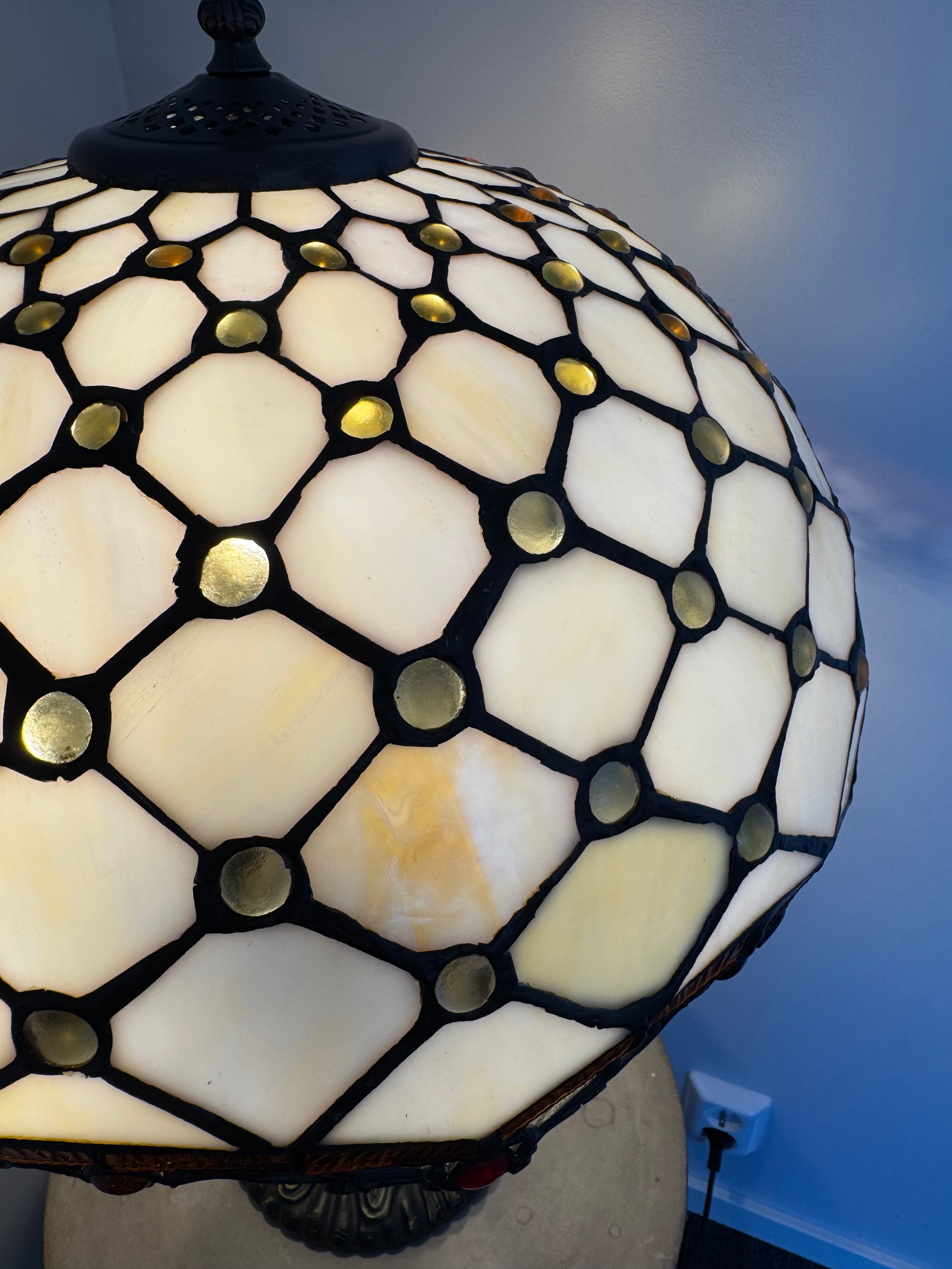 Tiffany Bordslampa Geometric White Glow 40Ø