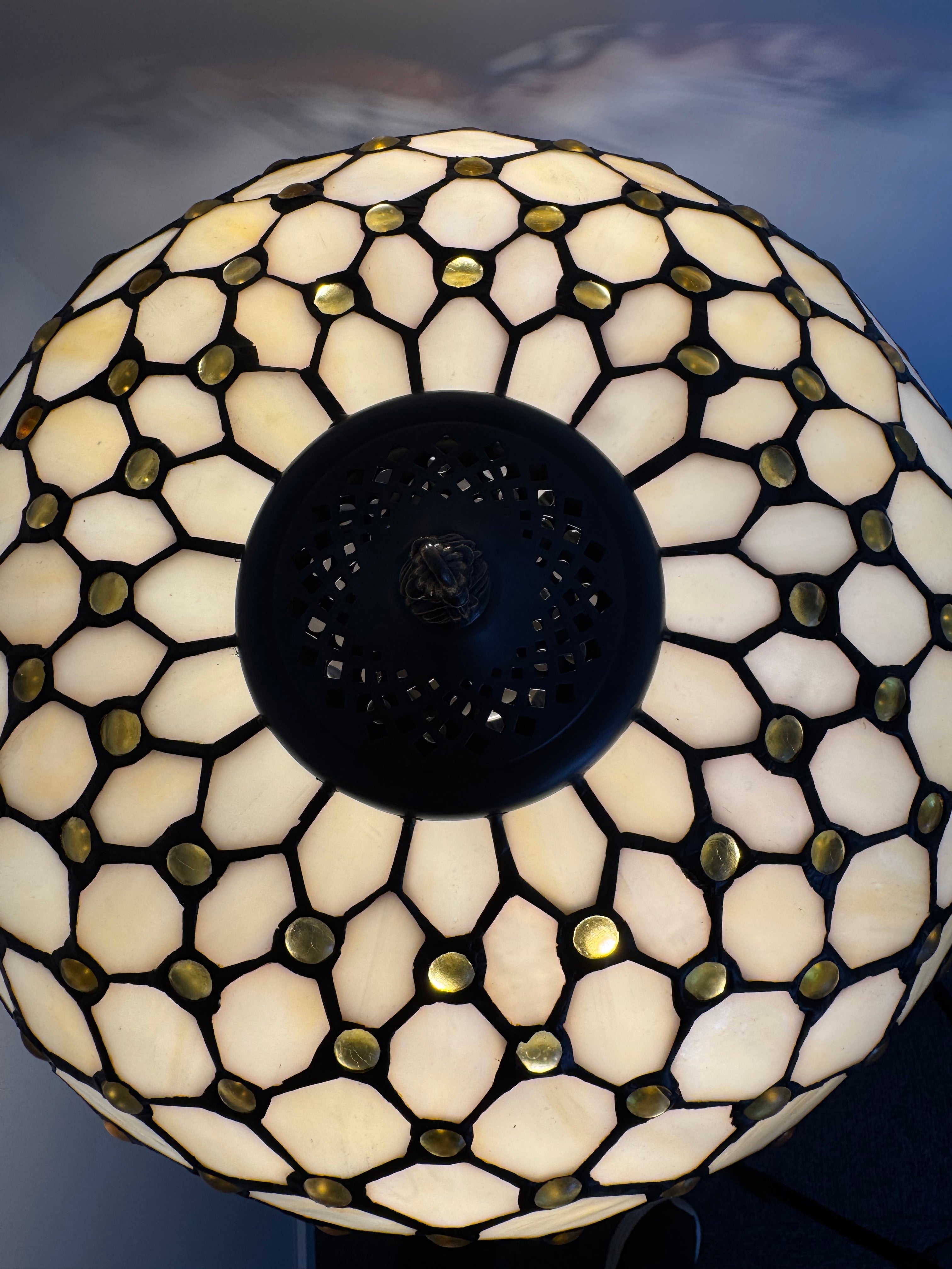 Tiffany Bordslampa Geometric White Glow 40Ø