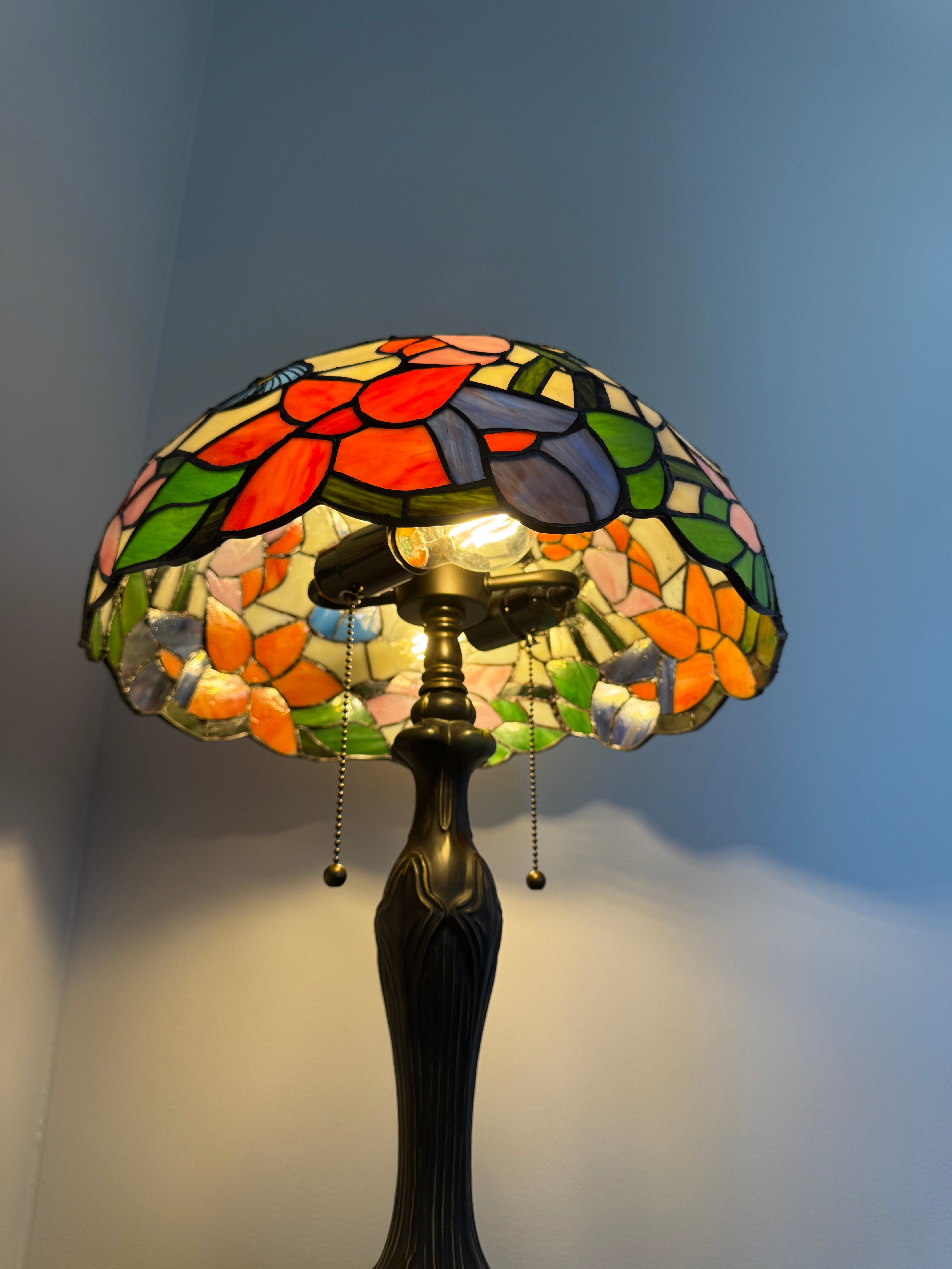 Tiffany Bordslampa Birds Hummingbird 40Ø